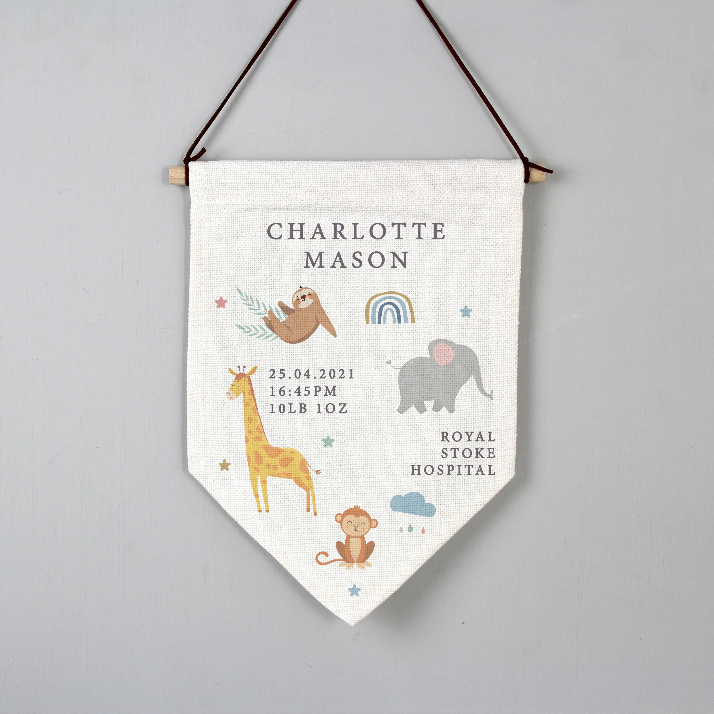 Personalised Safari Animals Hanging Banner - Image 3