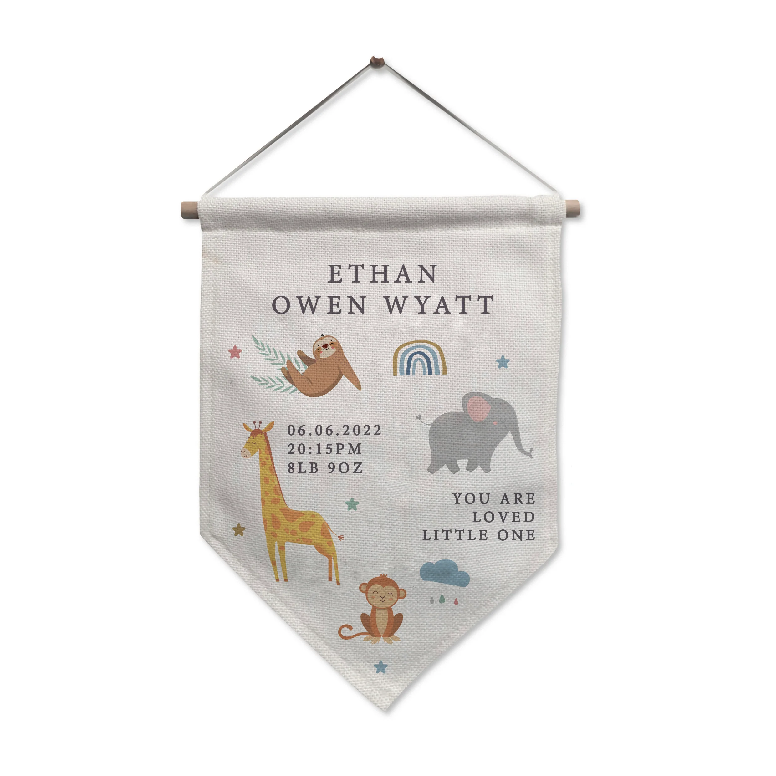 Personalised Safari Animals Hanging Banner - Image 5