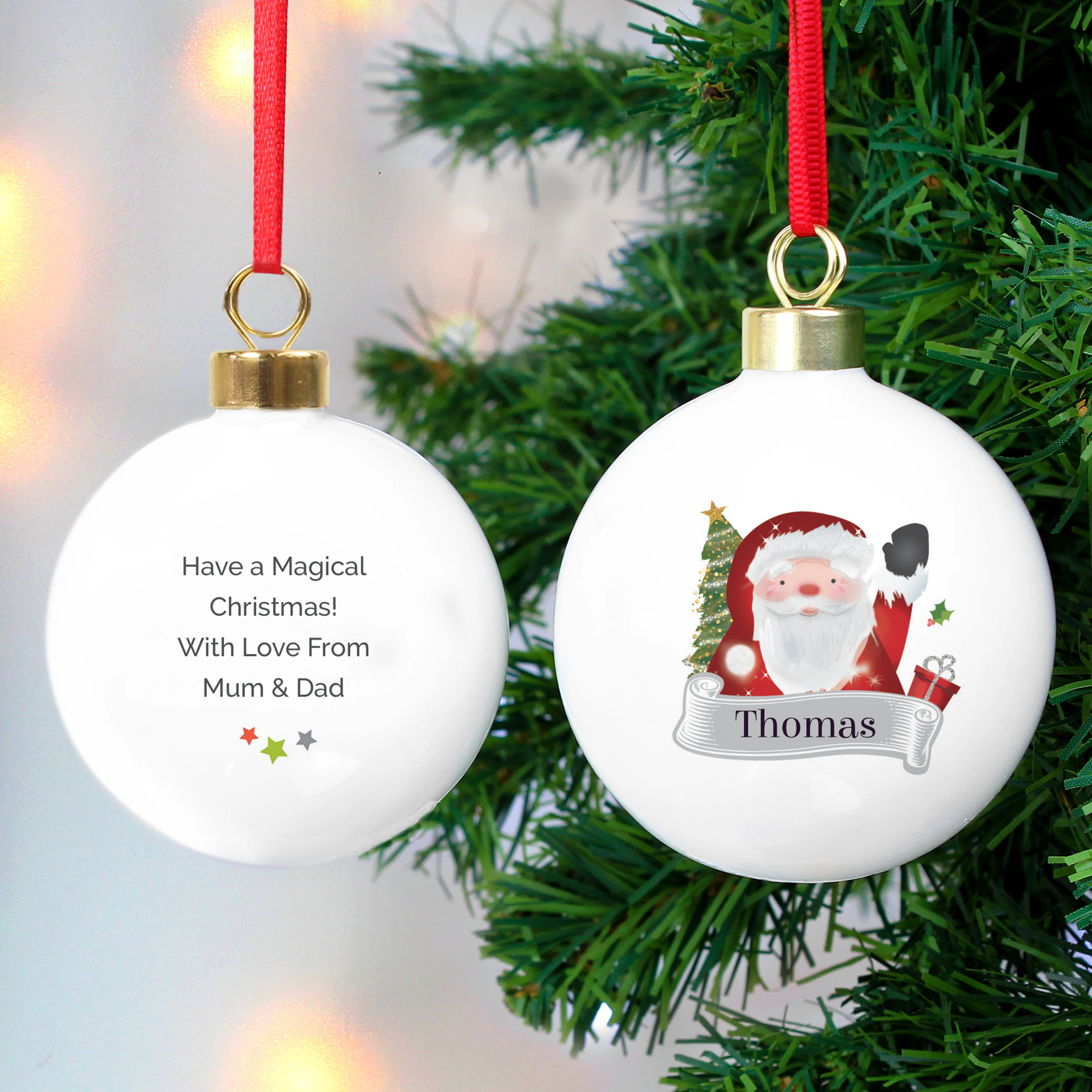 Personalised Santa Claus Bauble - Image 3