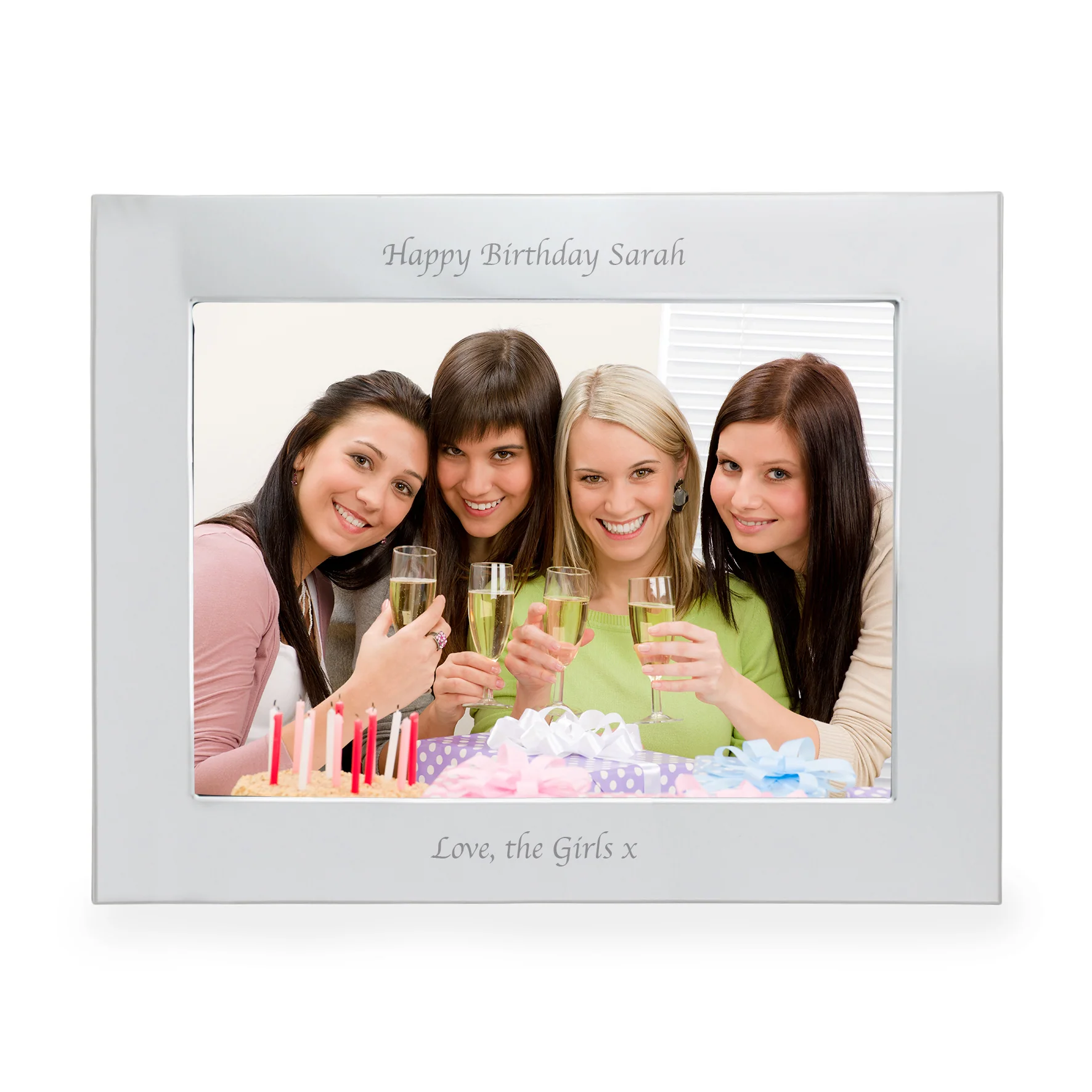 Personalised Silver 5x7 Landscape Photo Frame - Image 10