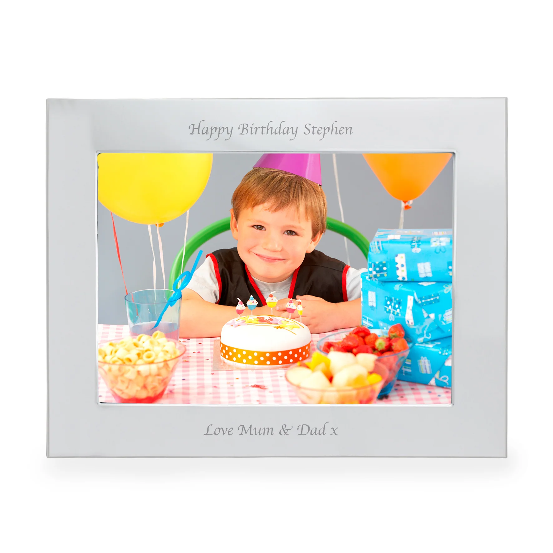Personalised Silver 5x7 Landscape Photo Frame - Image 11