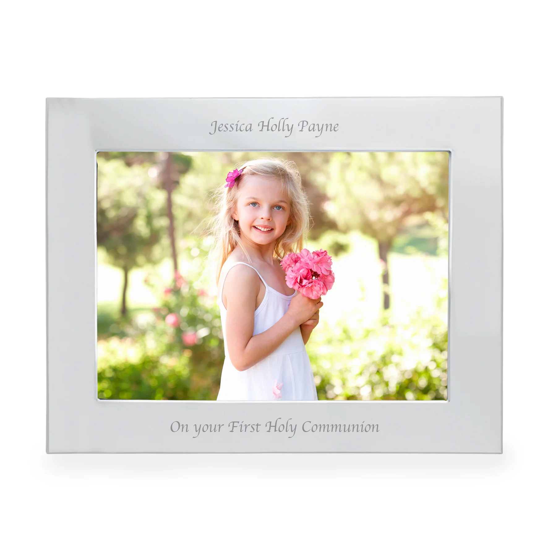 Personalised Silver 5x7 Landscape Photo Frame - Image 12