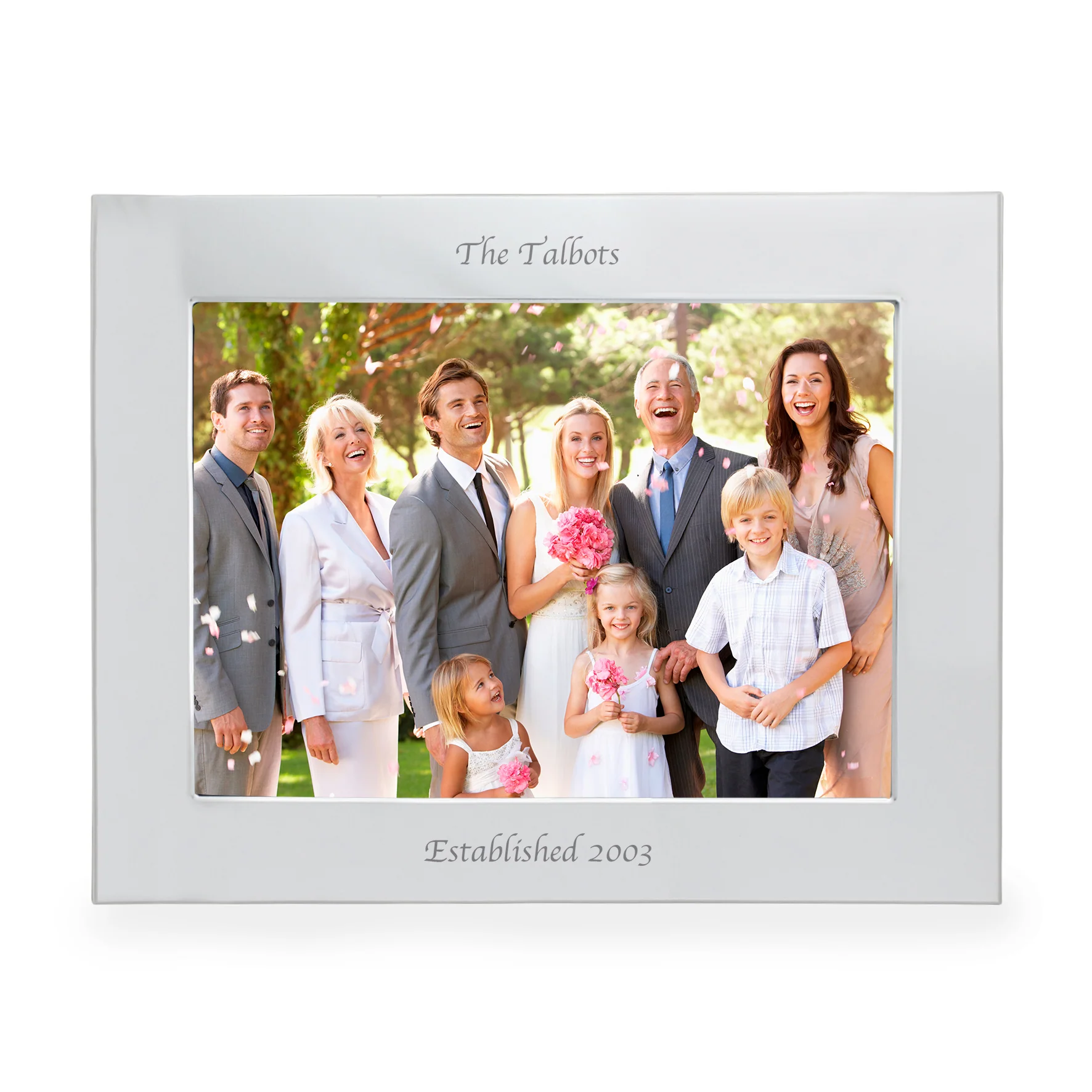 Personalised Silver 5x7 Landscape Photo Frame - Image 2