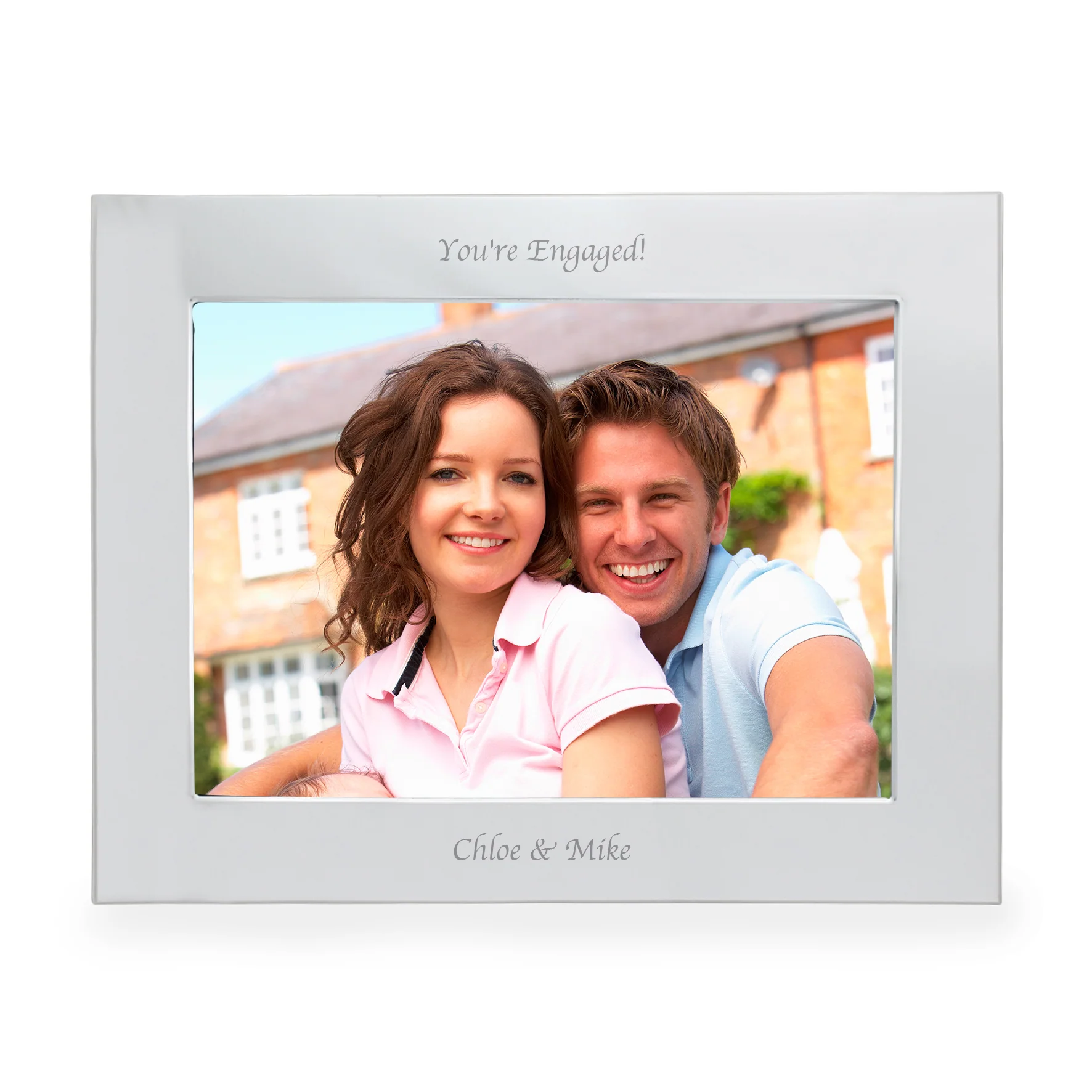 Personalised Silver 5x7 Landscape Photo Frame - Image 5