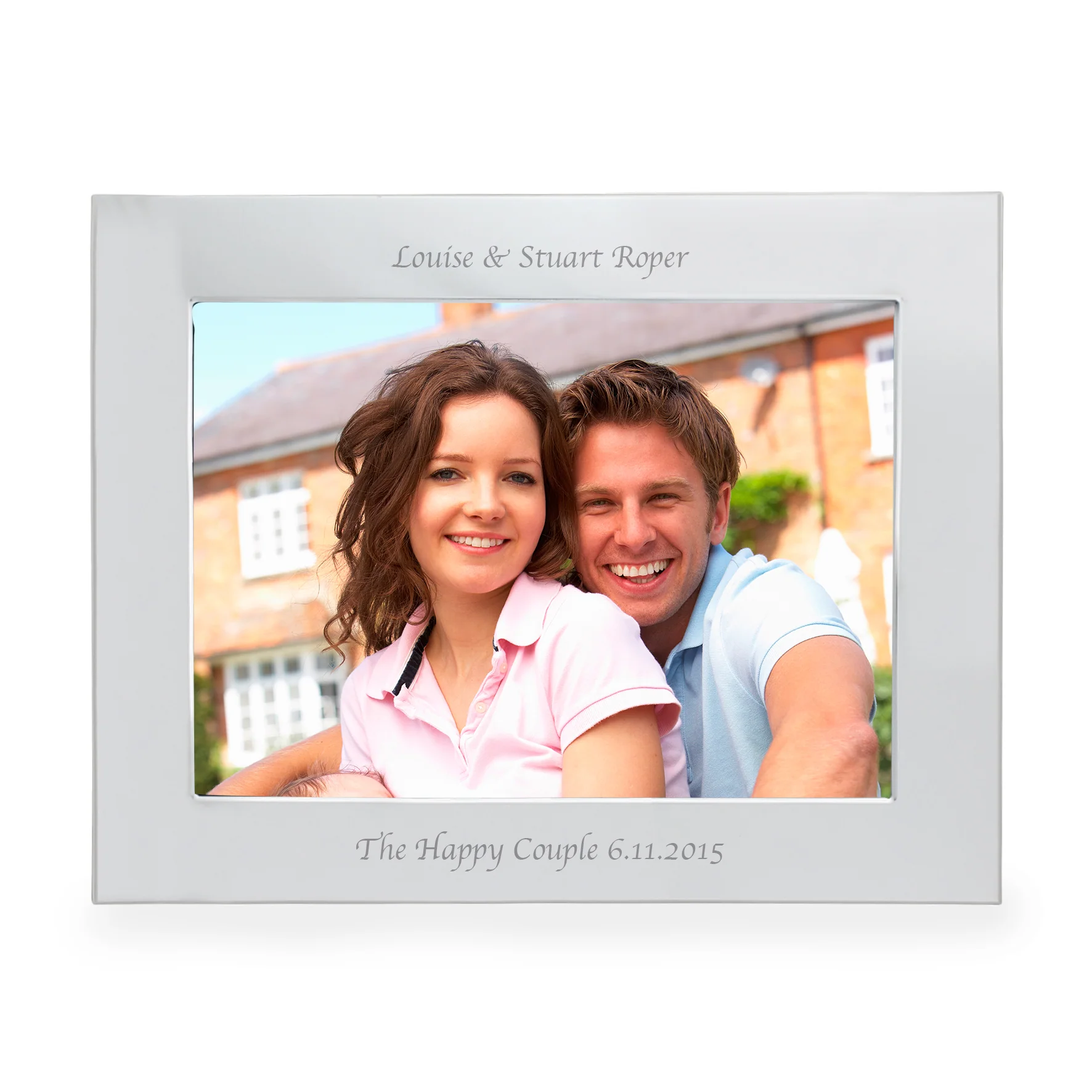 Personalised Silver 5x7 Landscape Photo Frame - Image 7
