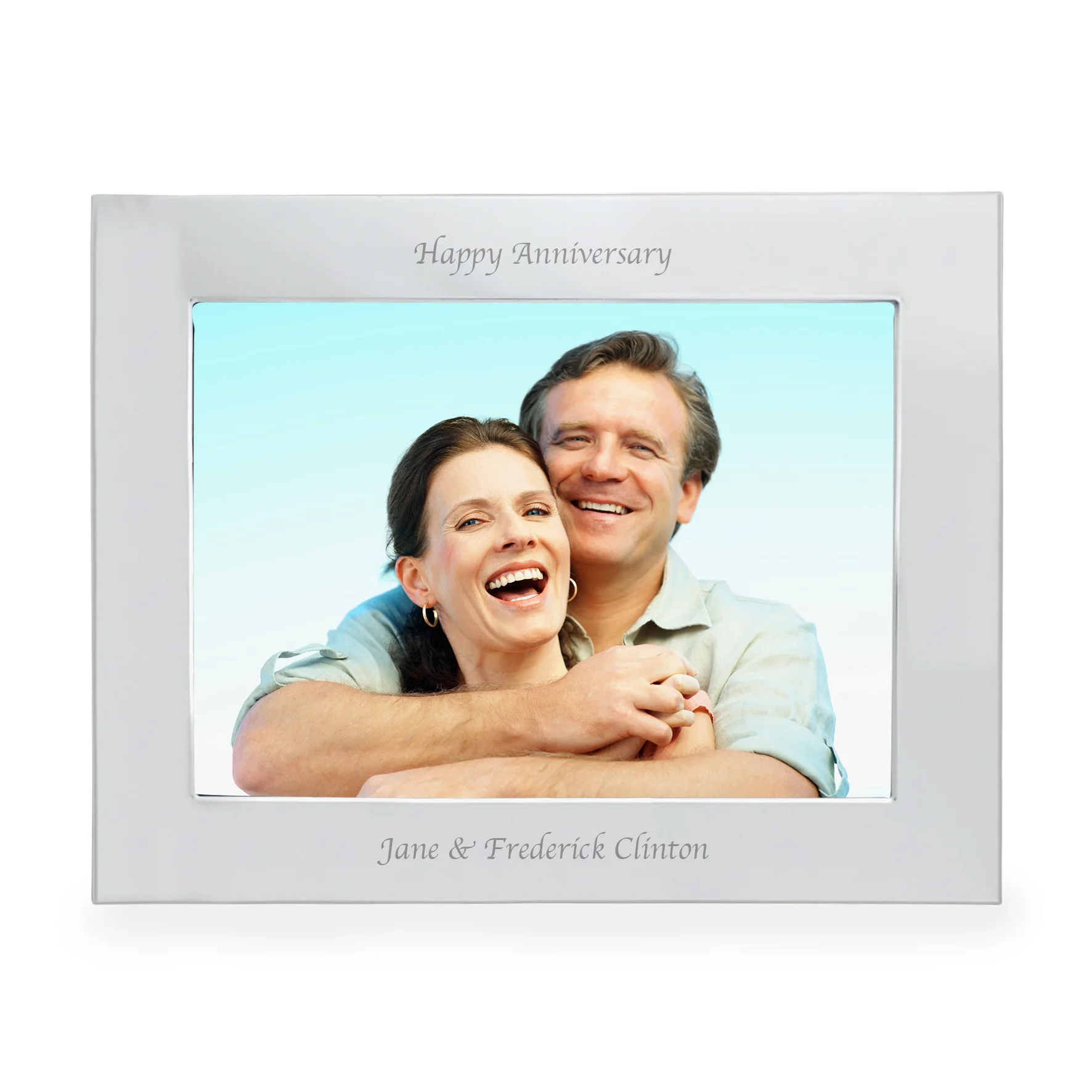 Personalised Silver 5x7 Landscape Photo Frame - Image 8