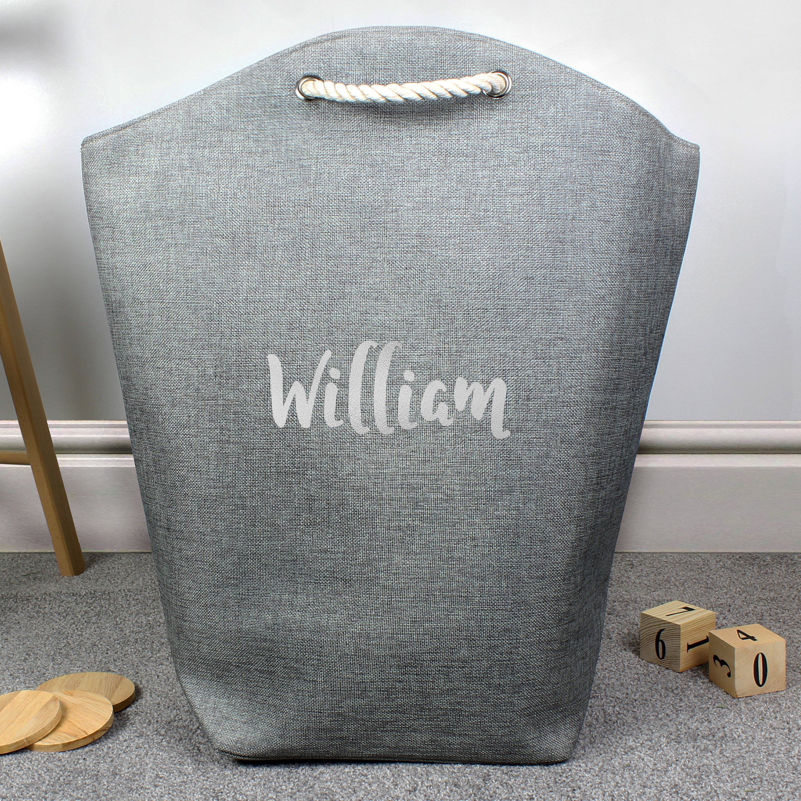 Personalised Silver Name Storage Bag - Image 3