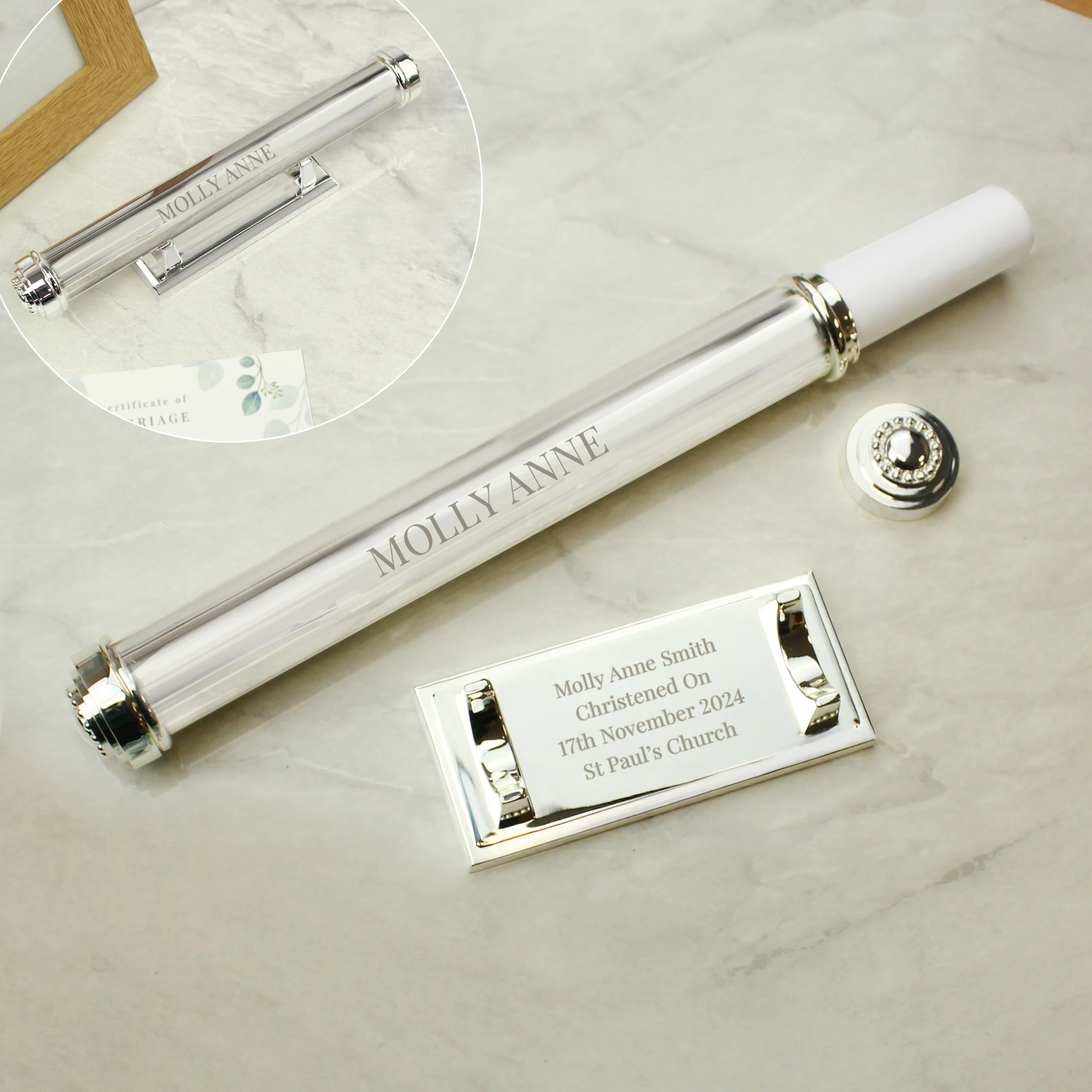 Personalised Silver Plated Certificate Holder - Image 3