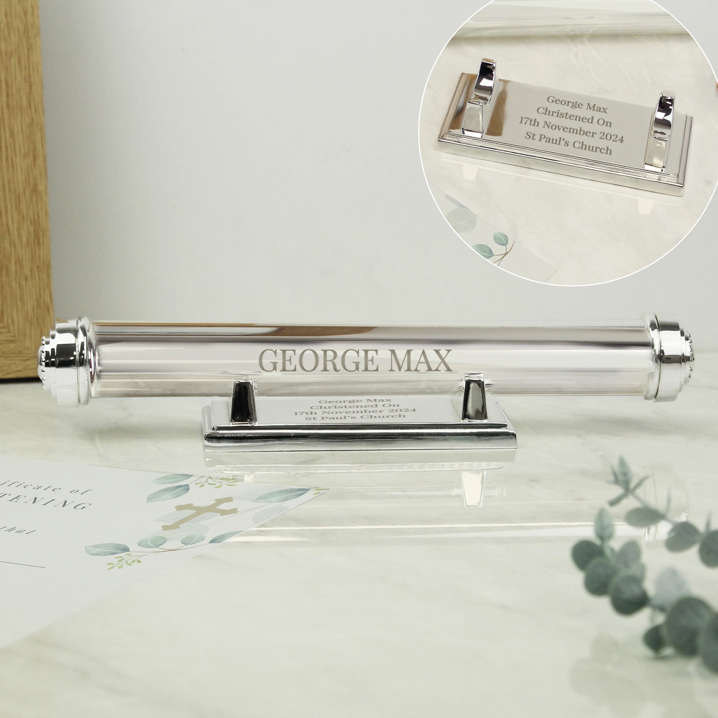 Personalised Silver Plated Certificate Holder - Image 4