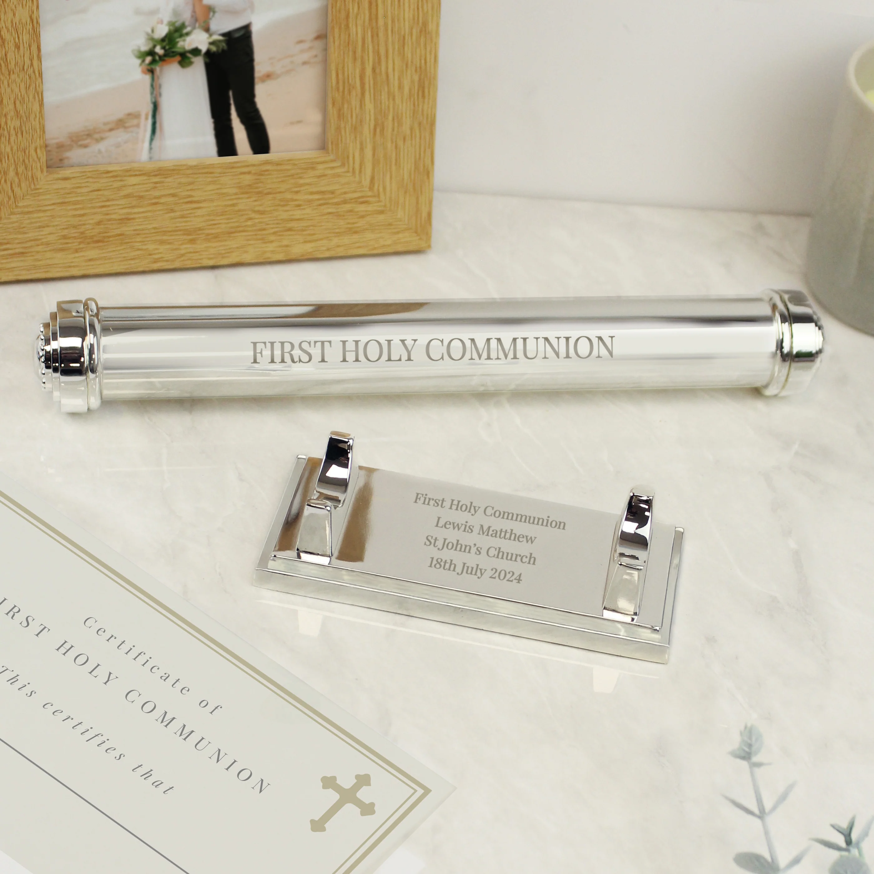 Personalised Silver Plated Certificate Holder - Image 6
