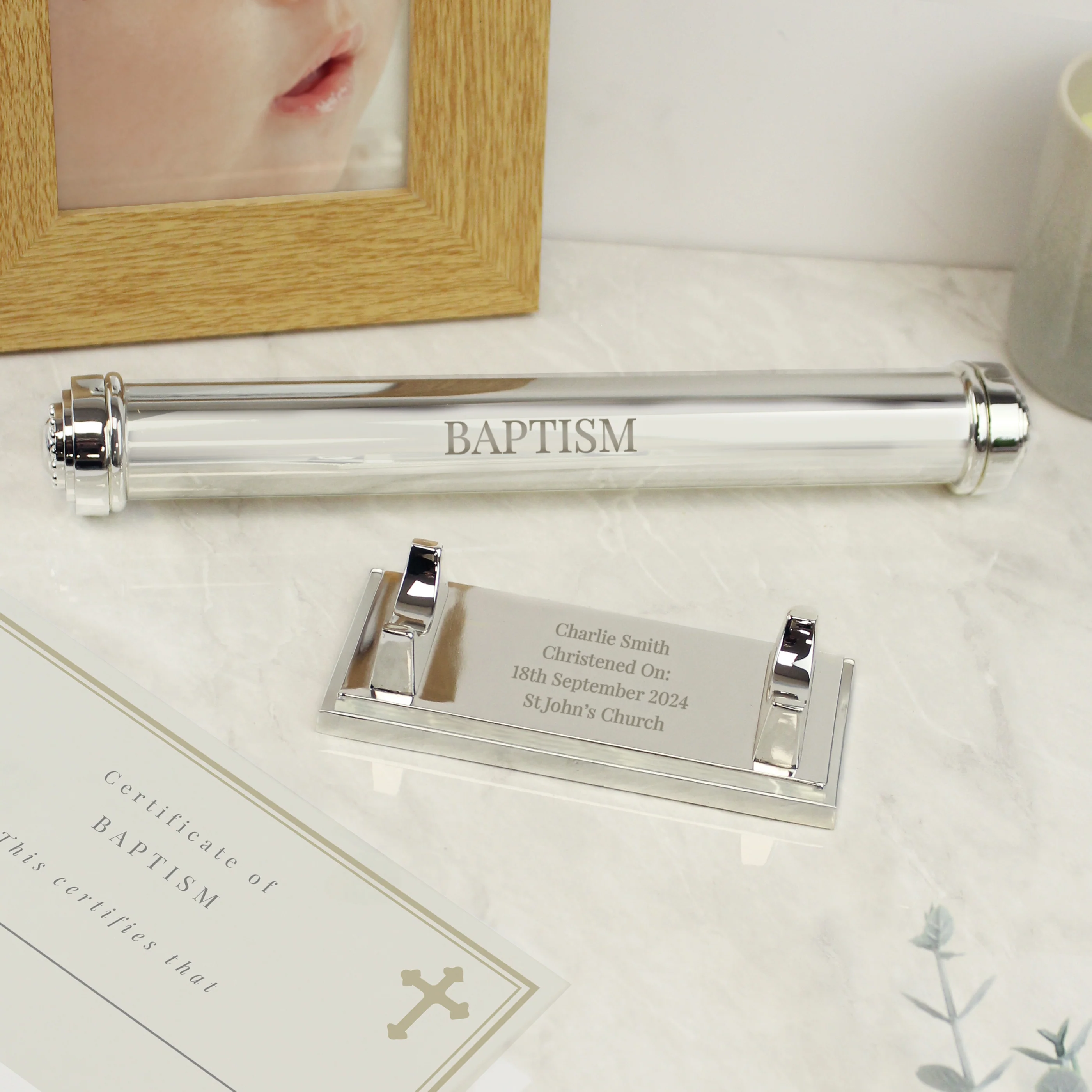 Personalised Silver Plated Certificate Holder - Image 7
