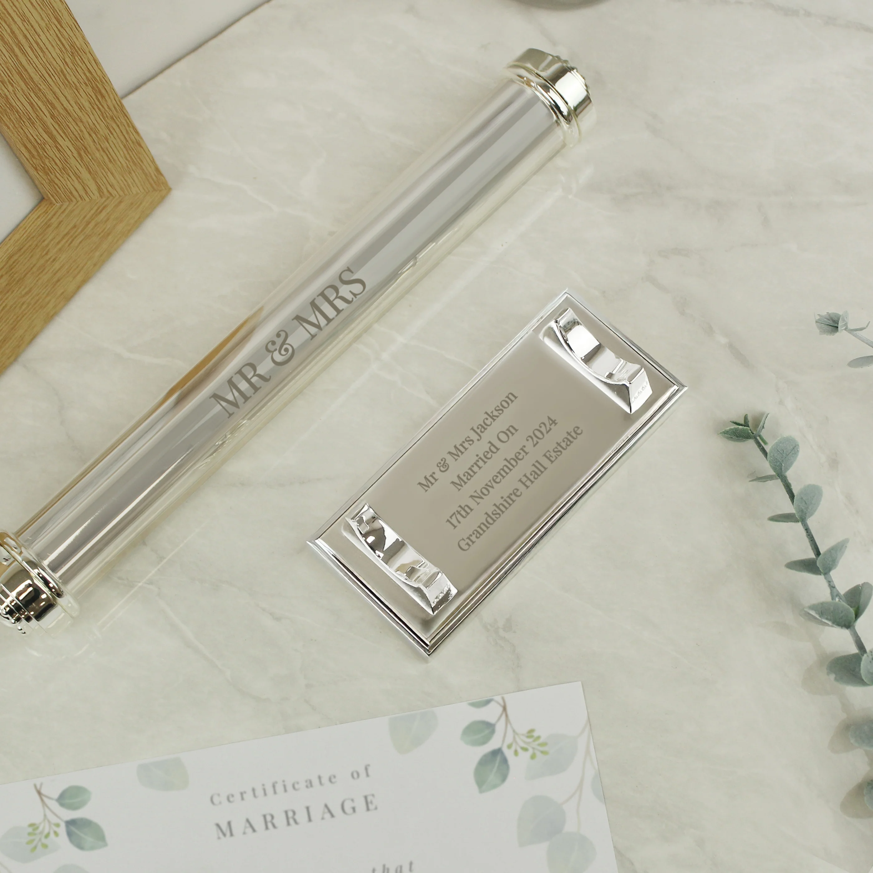 Personalised Silver Plated Certificate Holder - Image 8