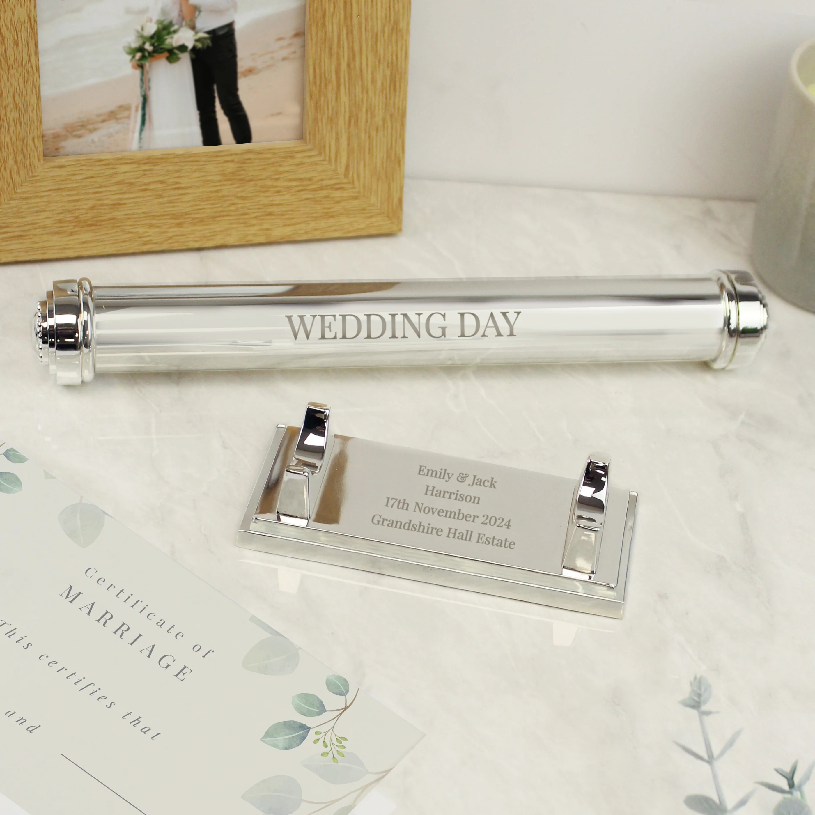 Personalised Silver Plated Certificate Holder - Image 9