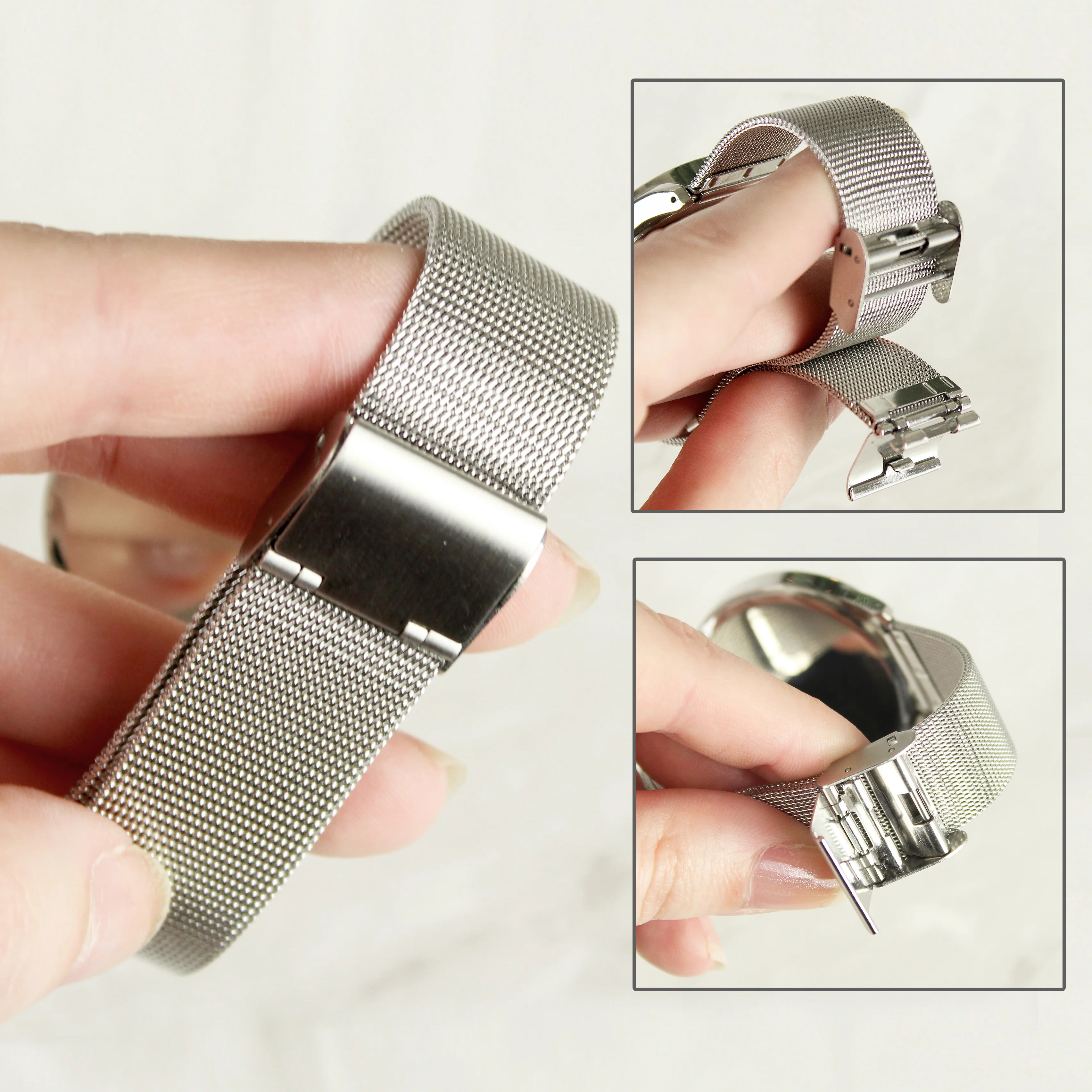 Personalised Silver with Mesh Style Strap Watch - Image 10