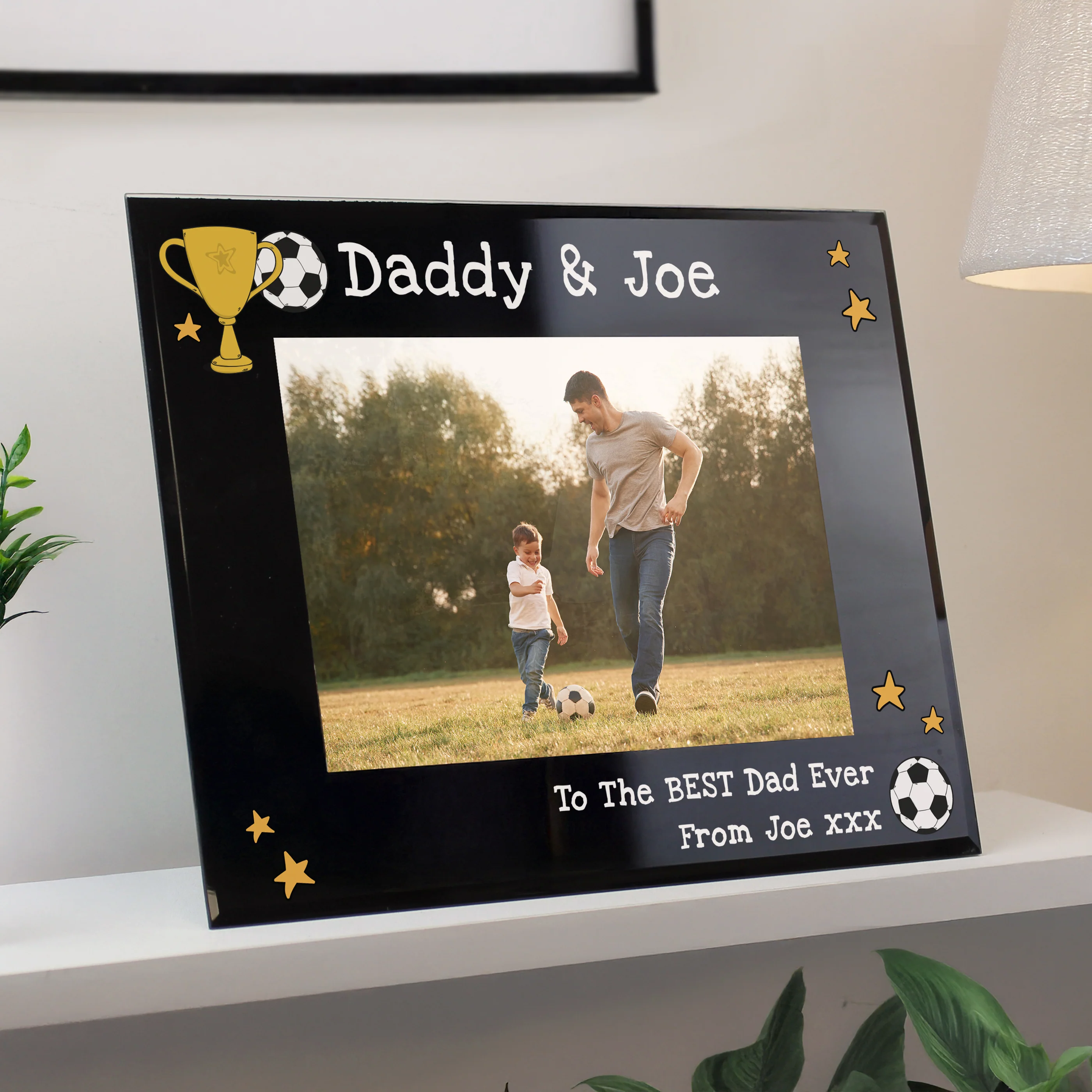 Personalised Simply The Best 5x7 Landscape Black Glass Photo Frame - Image 4