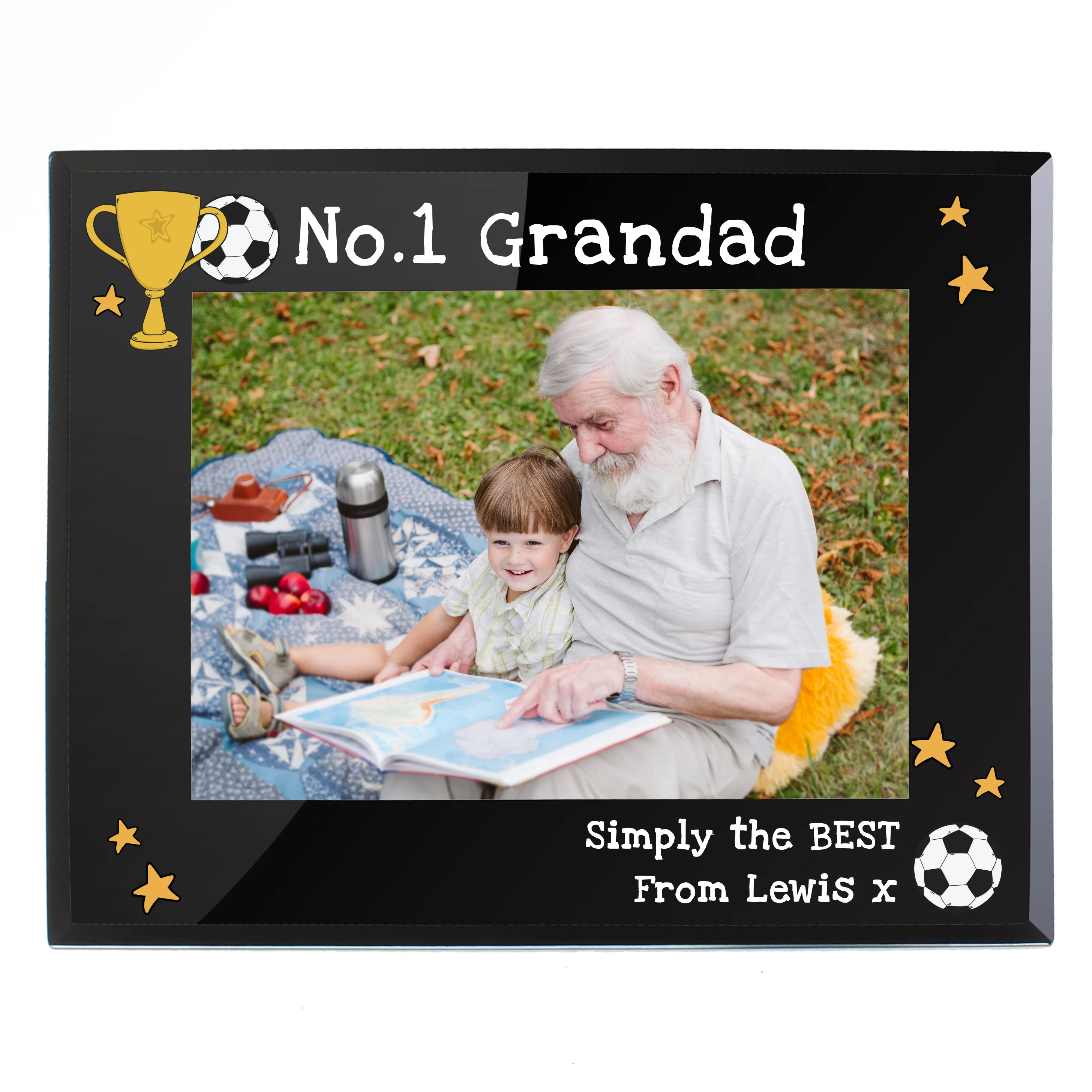 Personalised Simply The Best 5x7 Landscape Black Glass Photo Frame - Image 5