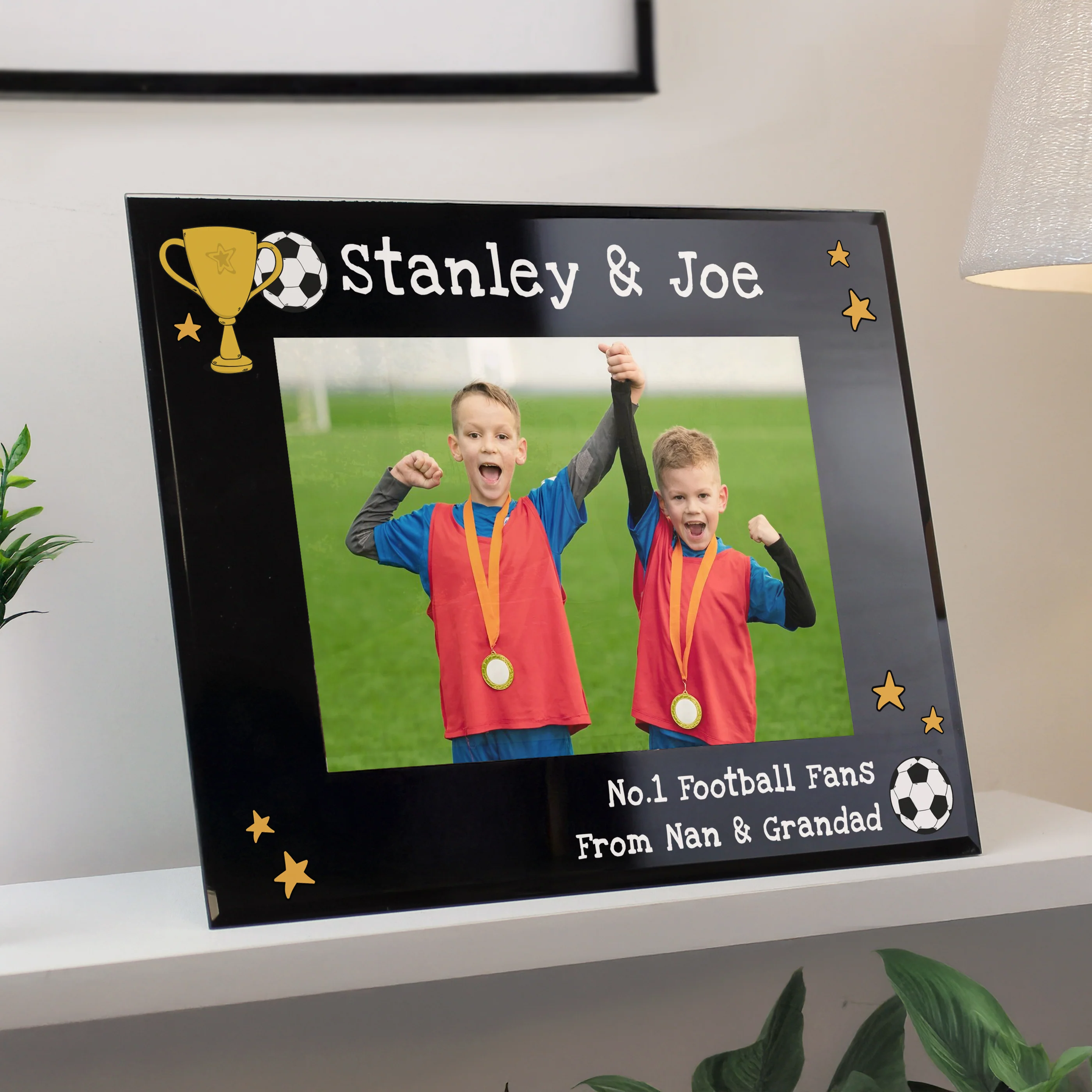 Personalised Simply The Best 5x7 Landscape Black Glass Photo Frame - Image 6