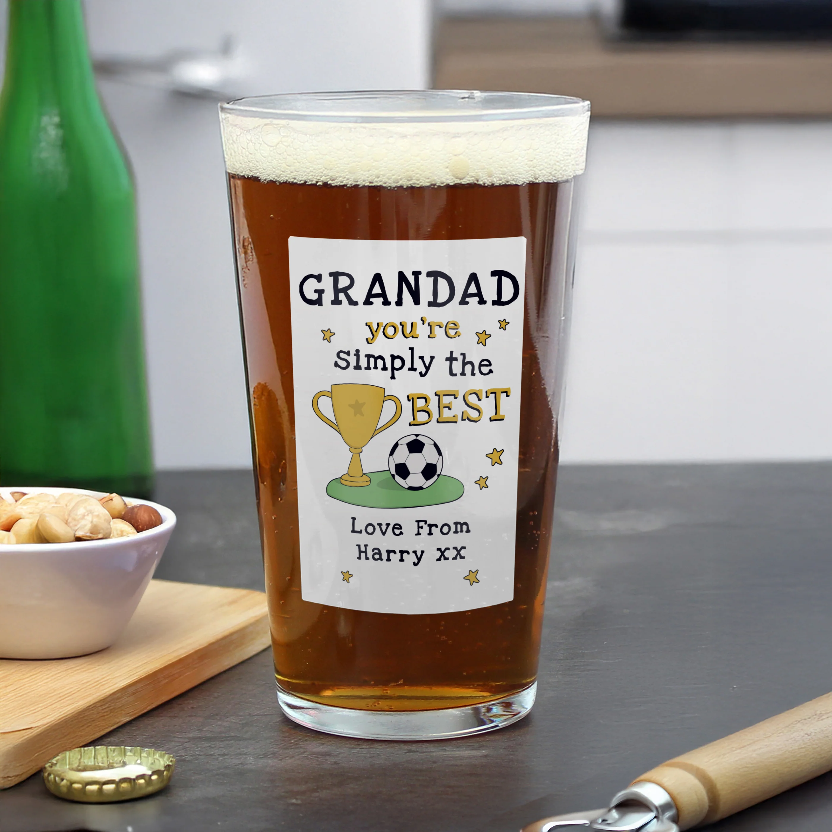 Personalised Simply The Best Beer Glass - Image 4