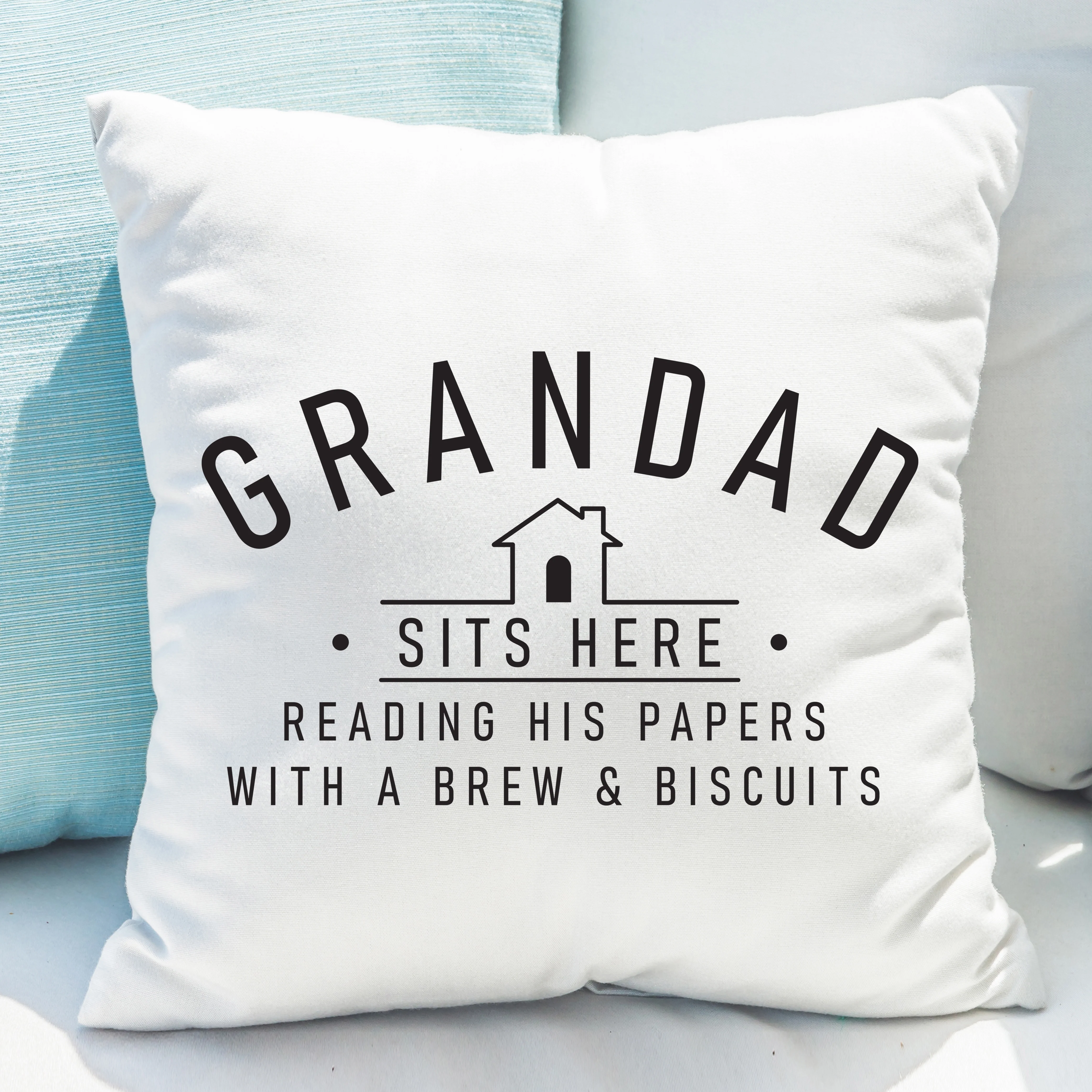 Personalised ...Sits Here Cushion - Image 2