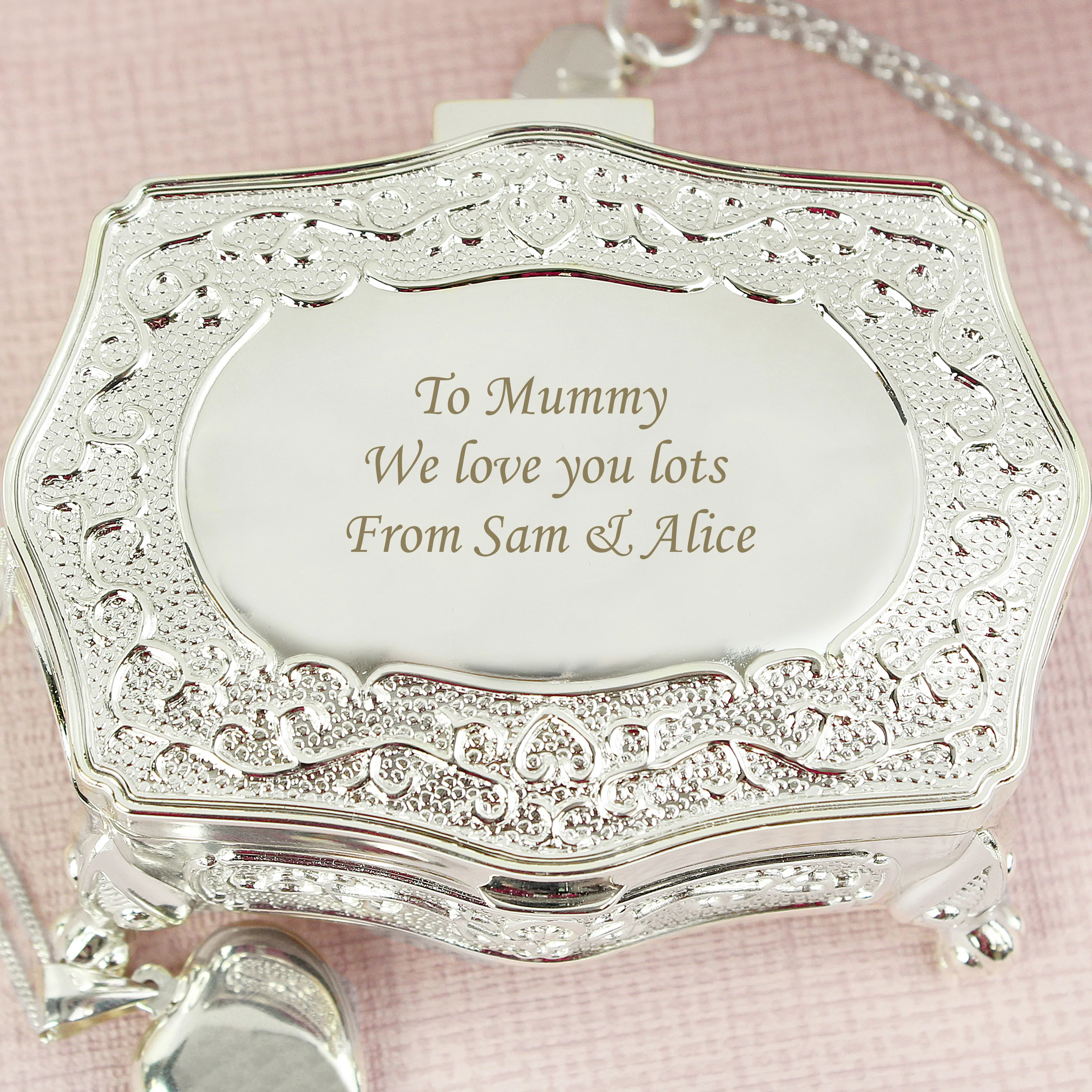 Personalised Small Antique Trinket Box - Image 5