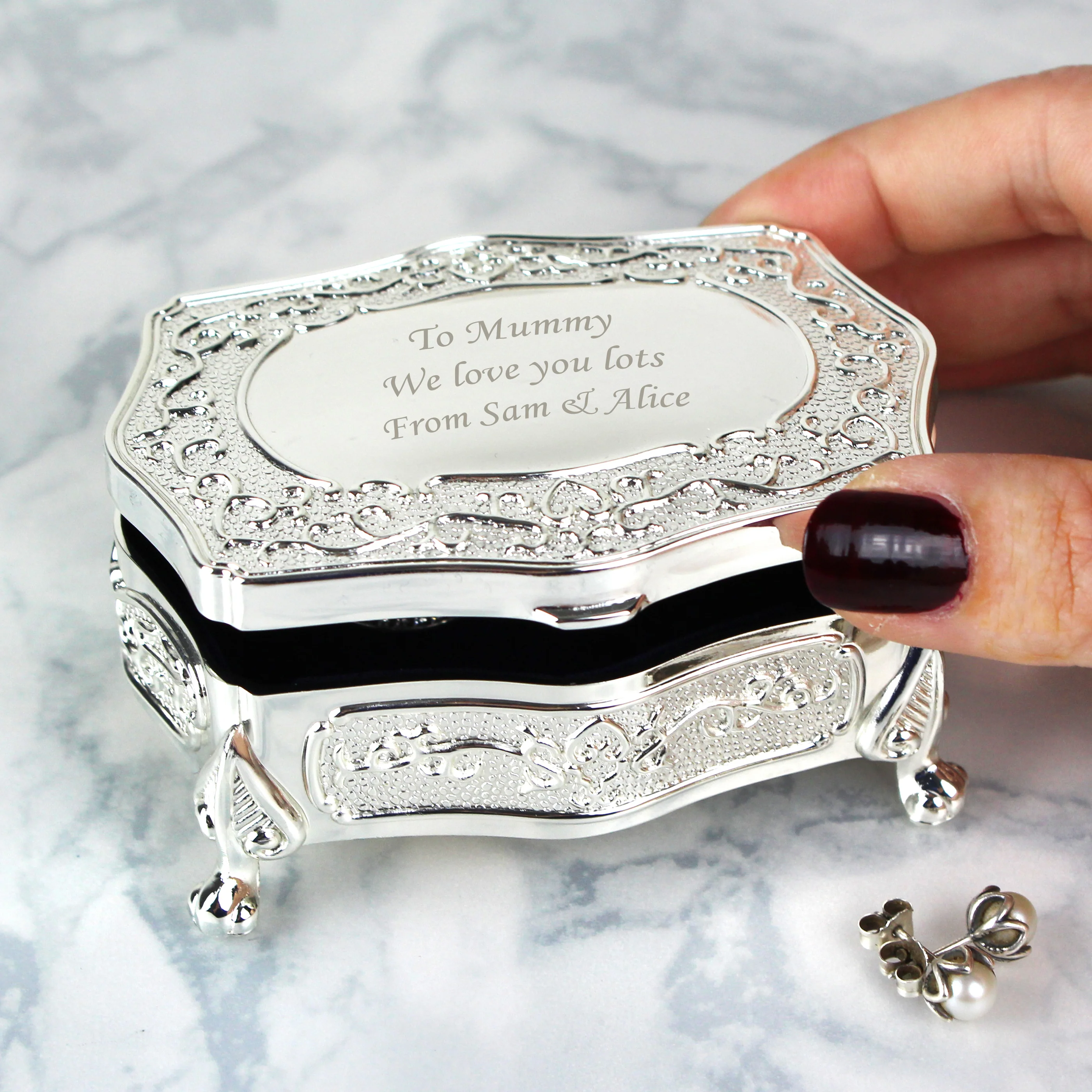 Personalised Small Antique Trinket Box - Image 8