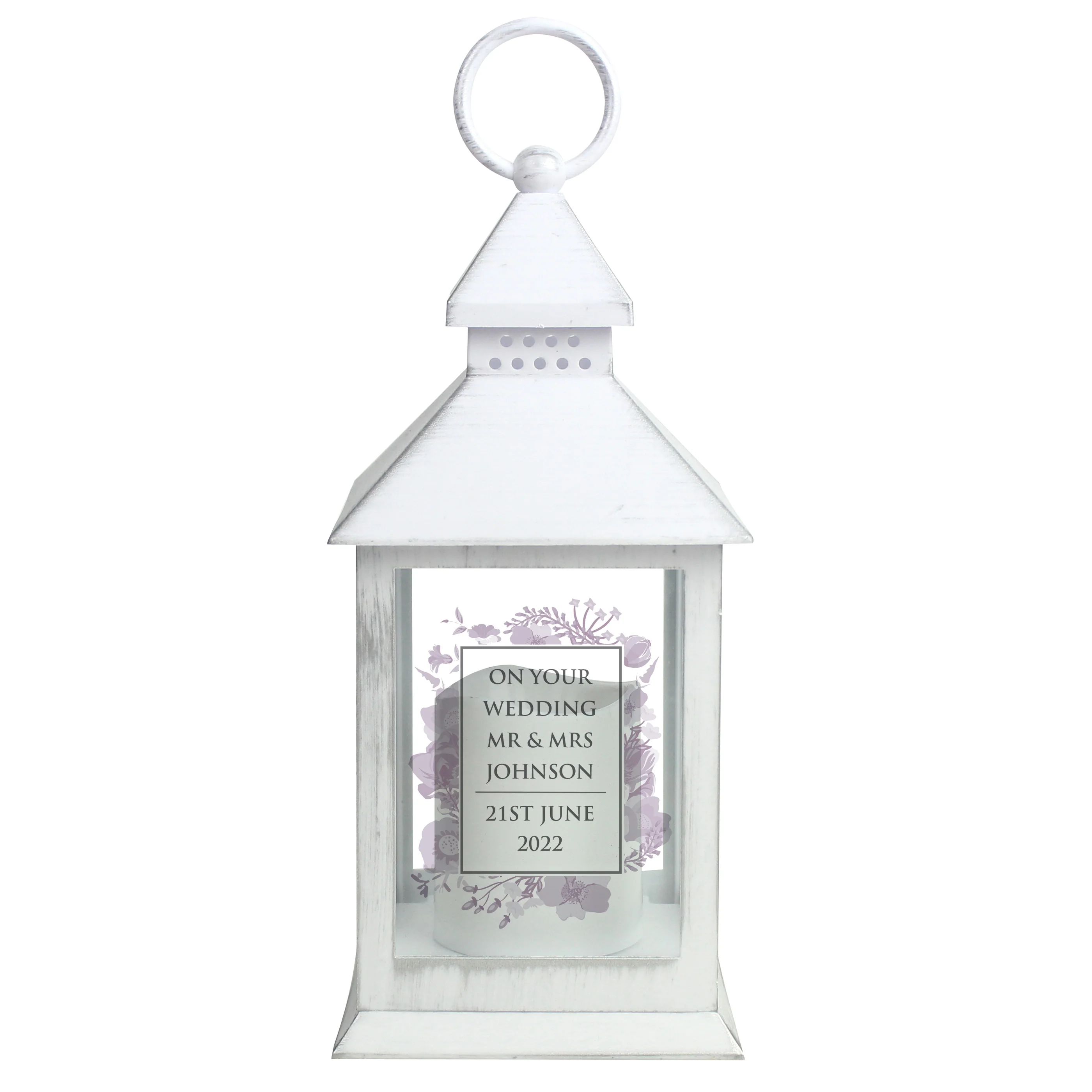 Personalised Soft Watercolour White Lantern - Image 5
