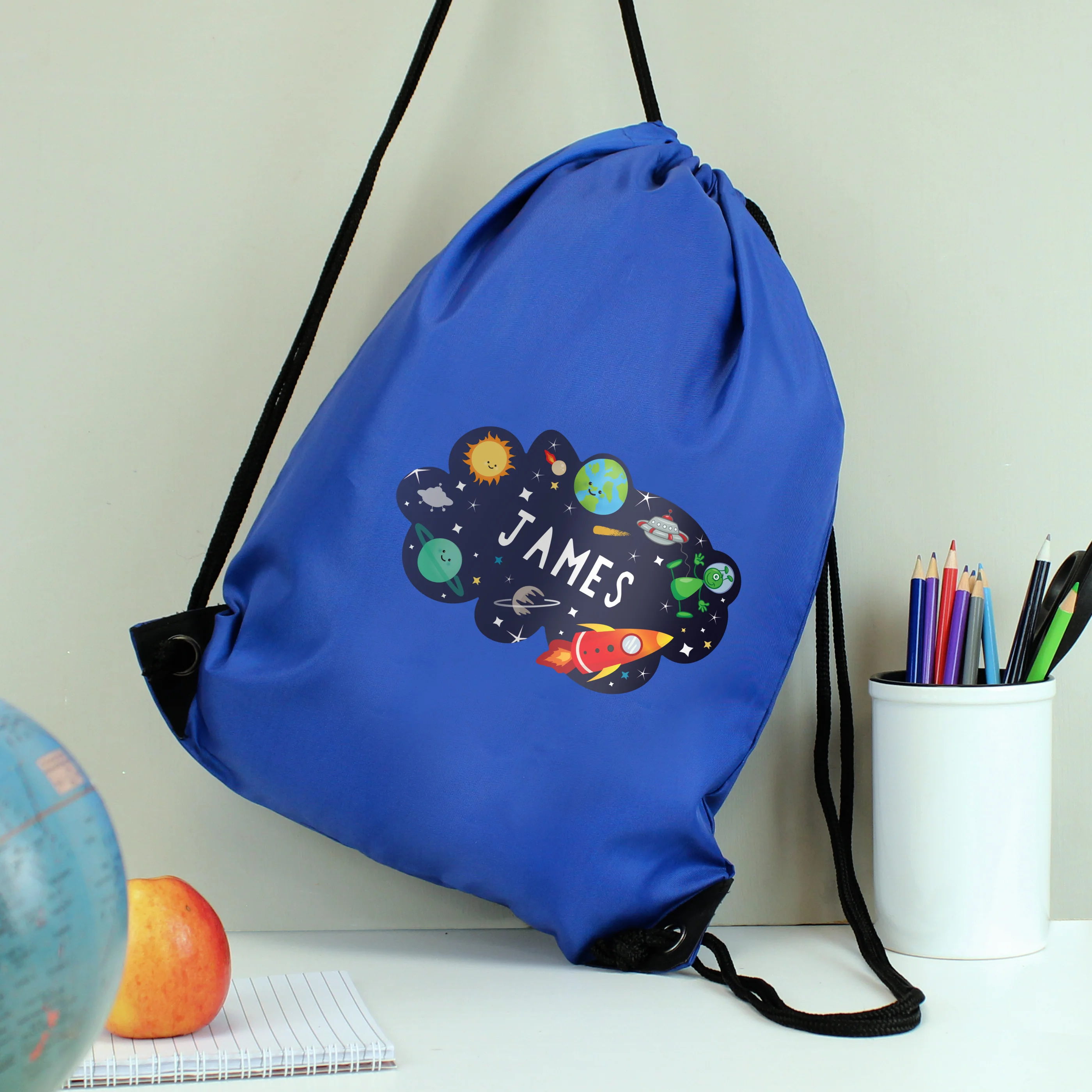 Personalised Space Blue Kit Bag - Image 2