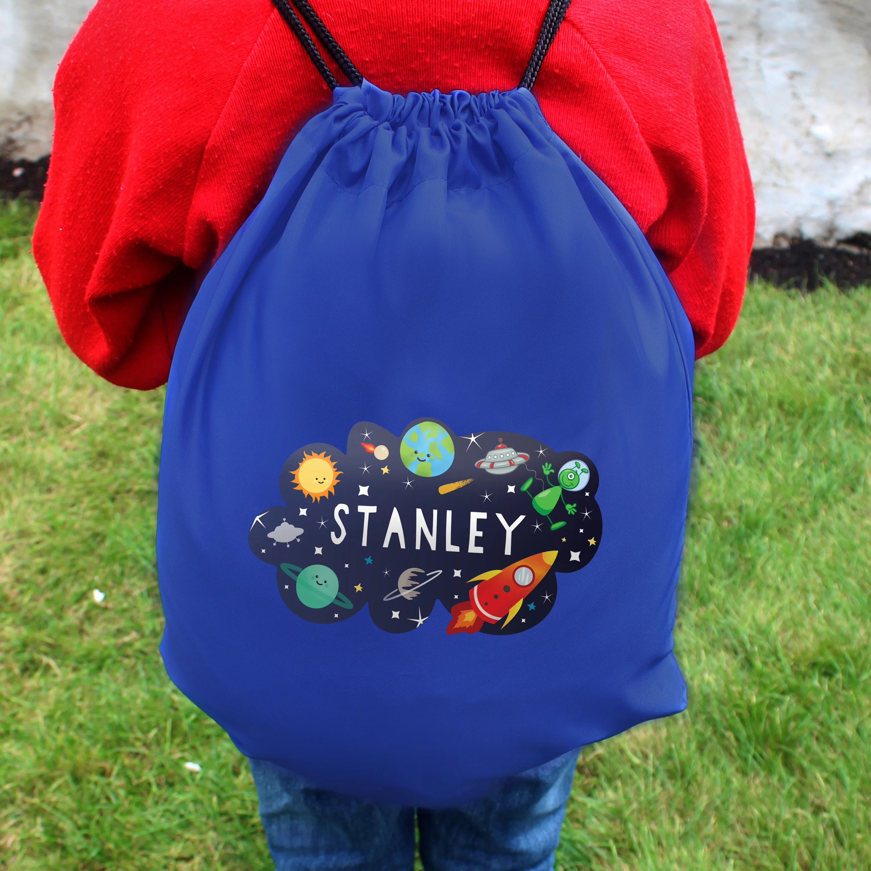 Personalised Space Blue Kit Bag - Image 4