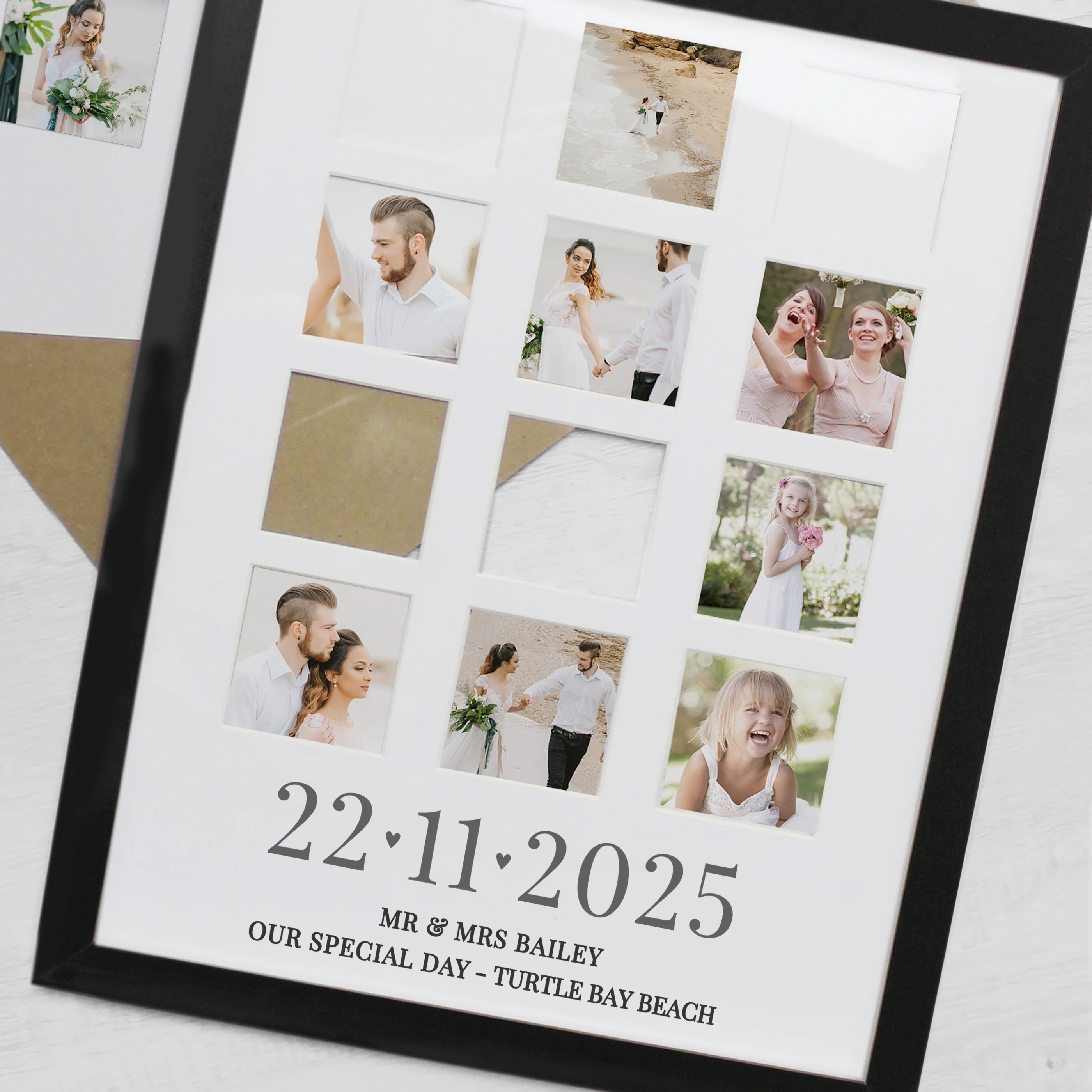 Personalised Special Date Black Multi Photo Frame - Image 4