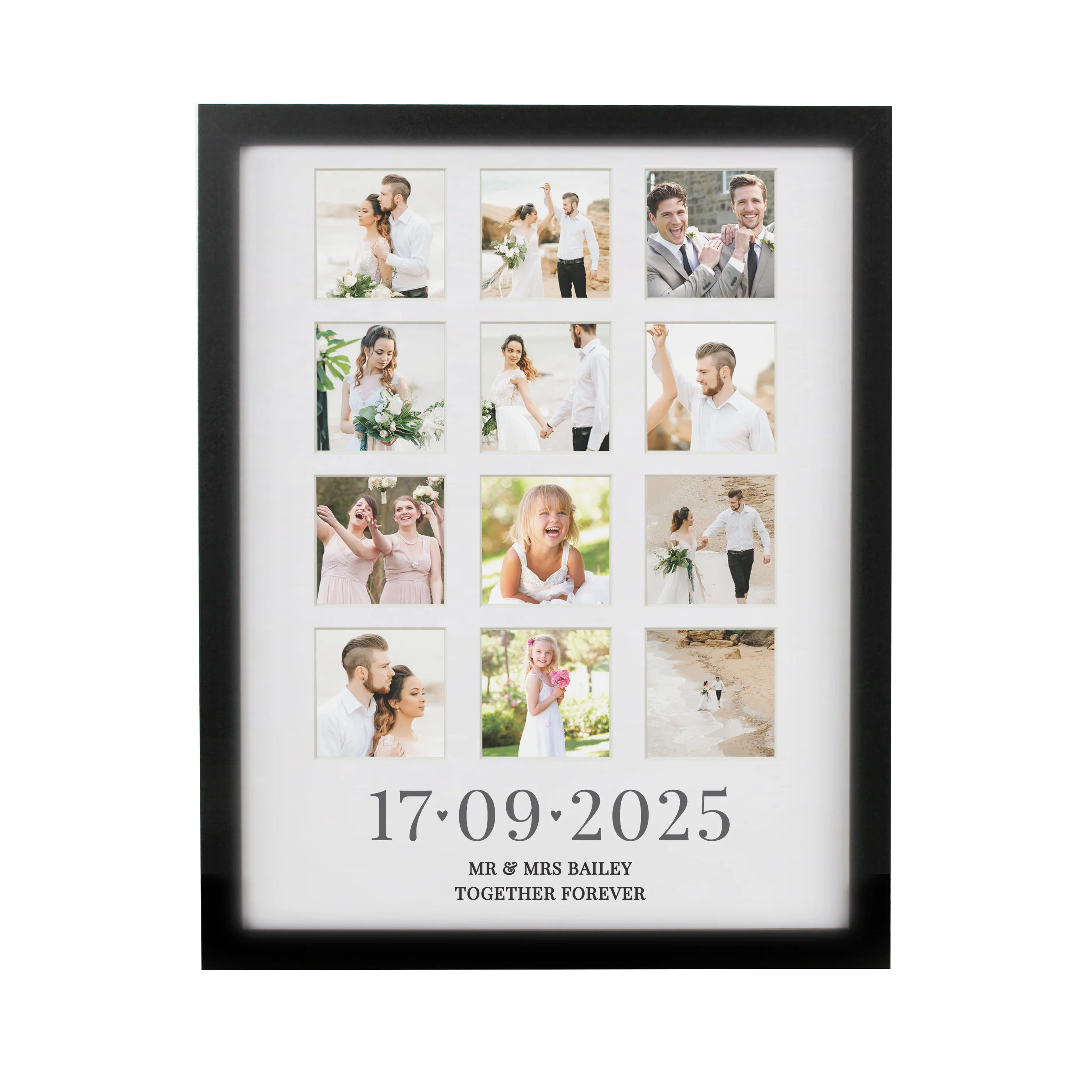 Personalised Special Date Black Multi Photo Frame - Image 5