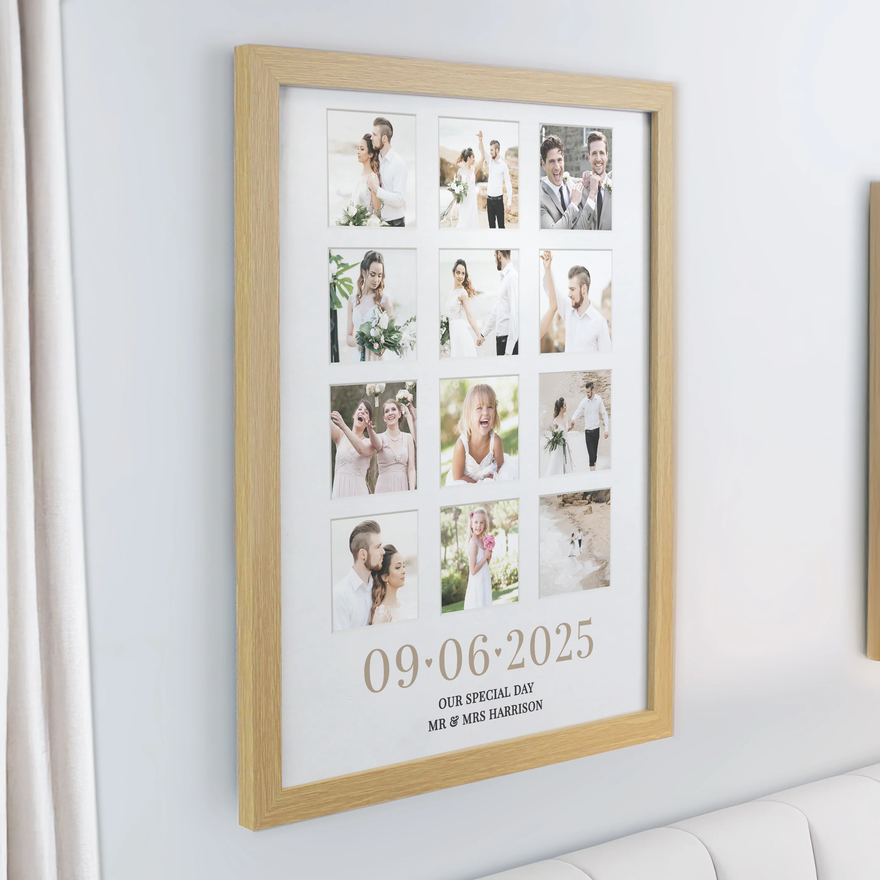 Personalised Special Date Oak Multi Photo Frame - Image 2