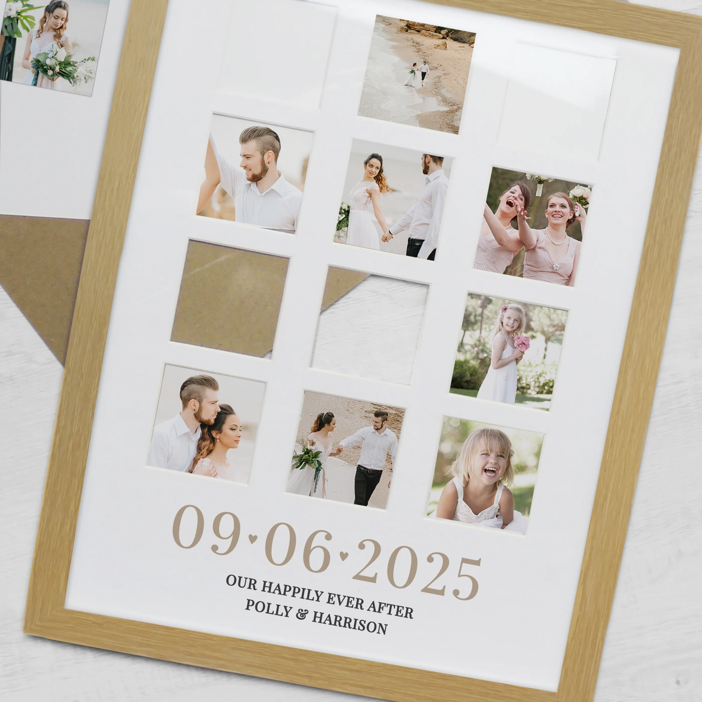 Personalised Special Date Oak Multi Photo Frame - Image 4