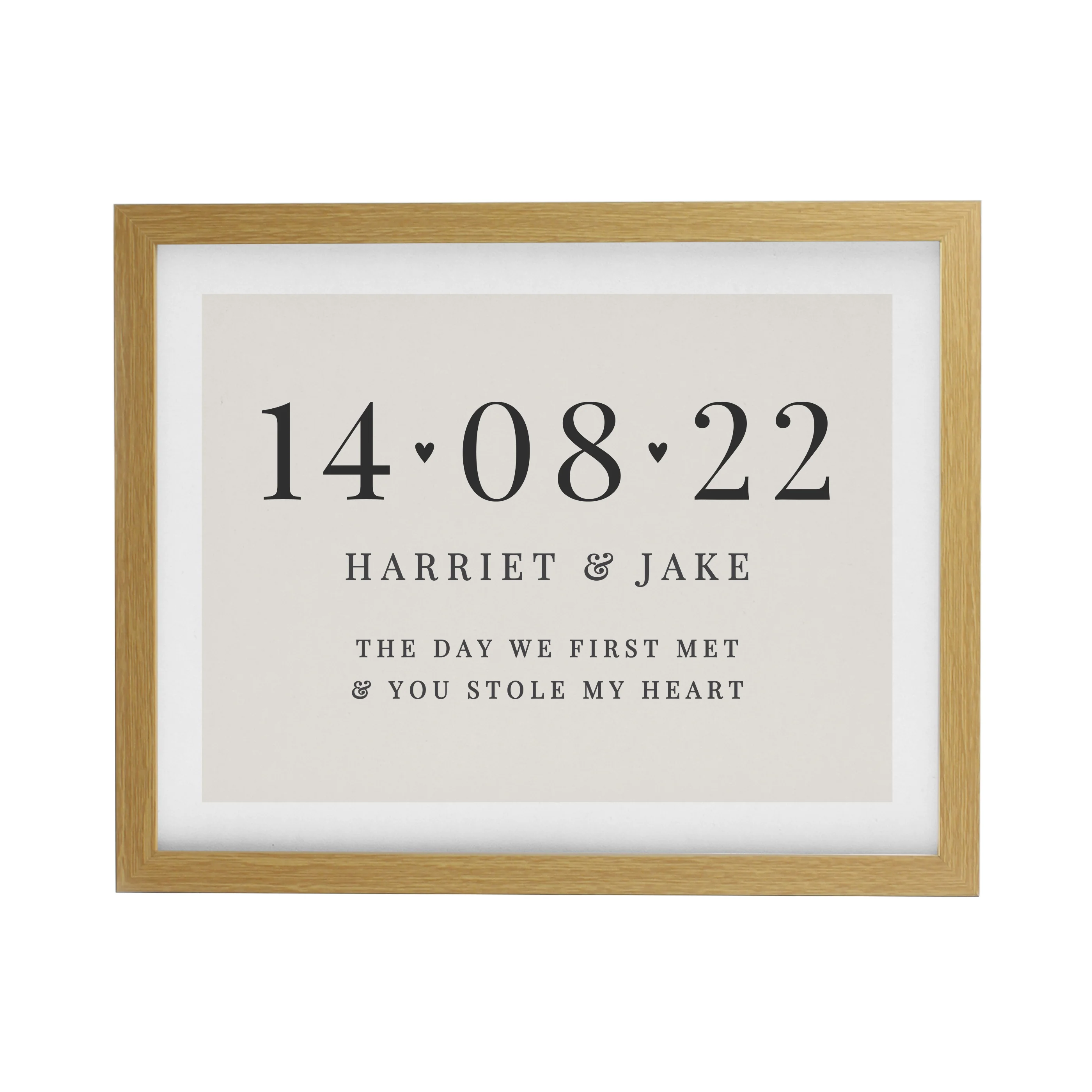 Personalised Special Date Oak Poster Frame - Image 3