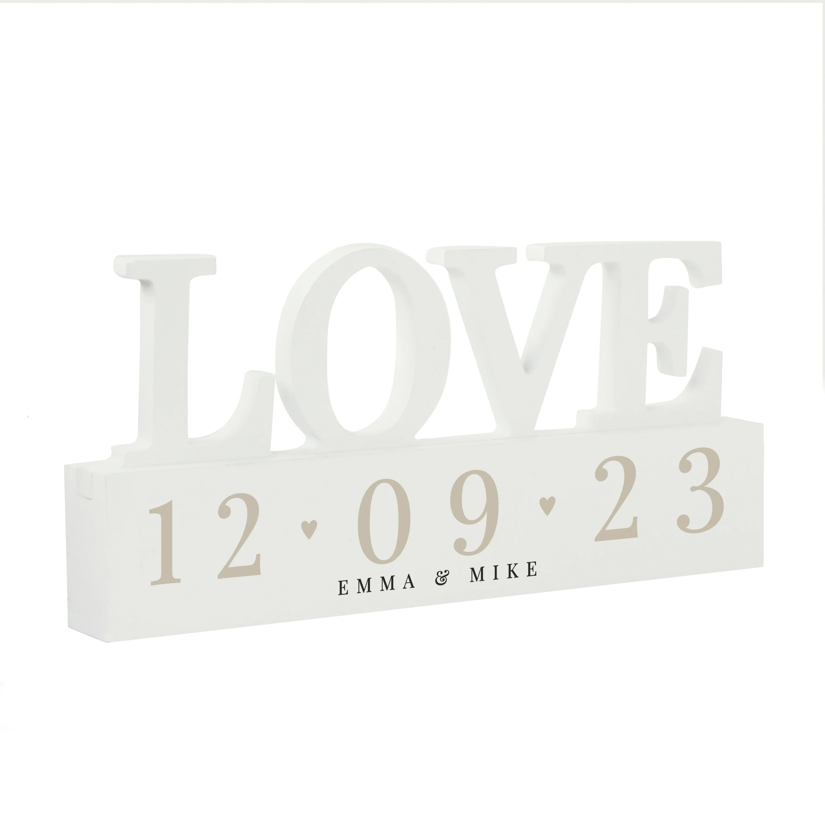 Personalised Special Date Wooden Love Ornament