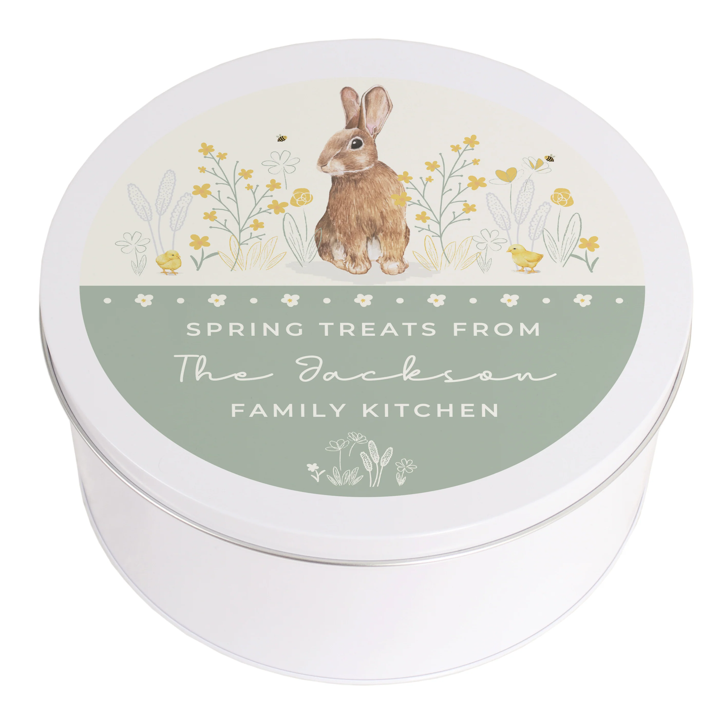 Personalised Spring Bunny Cake Tin - Image 4