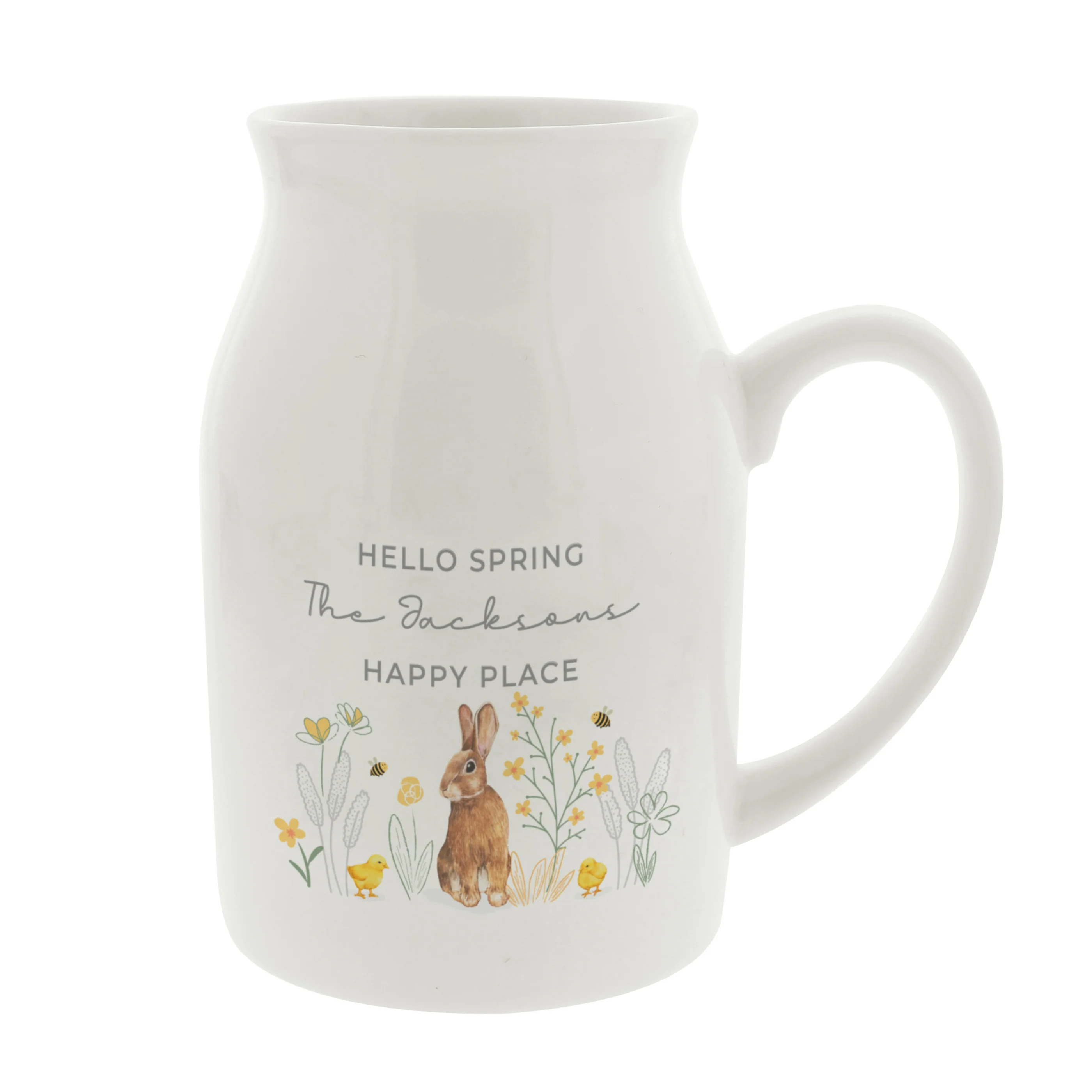 Personalised Spring Bunny Jug Vase - Image 5