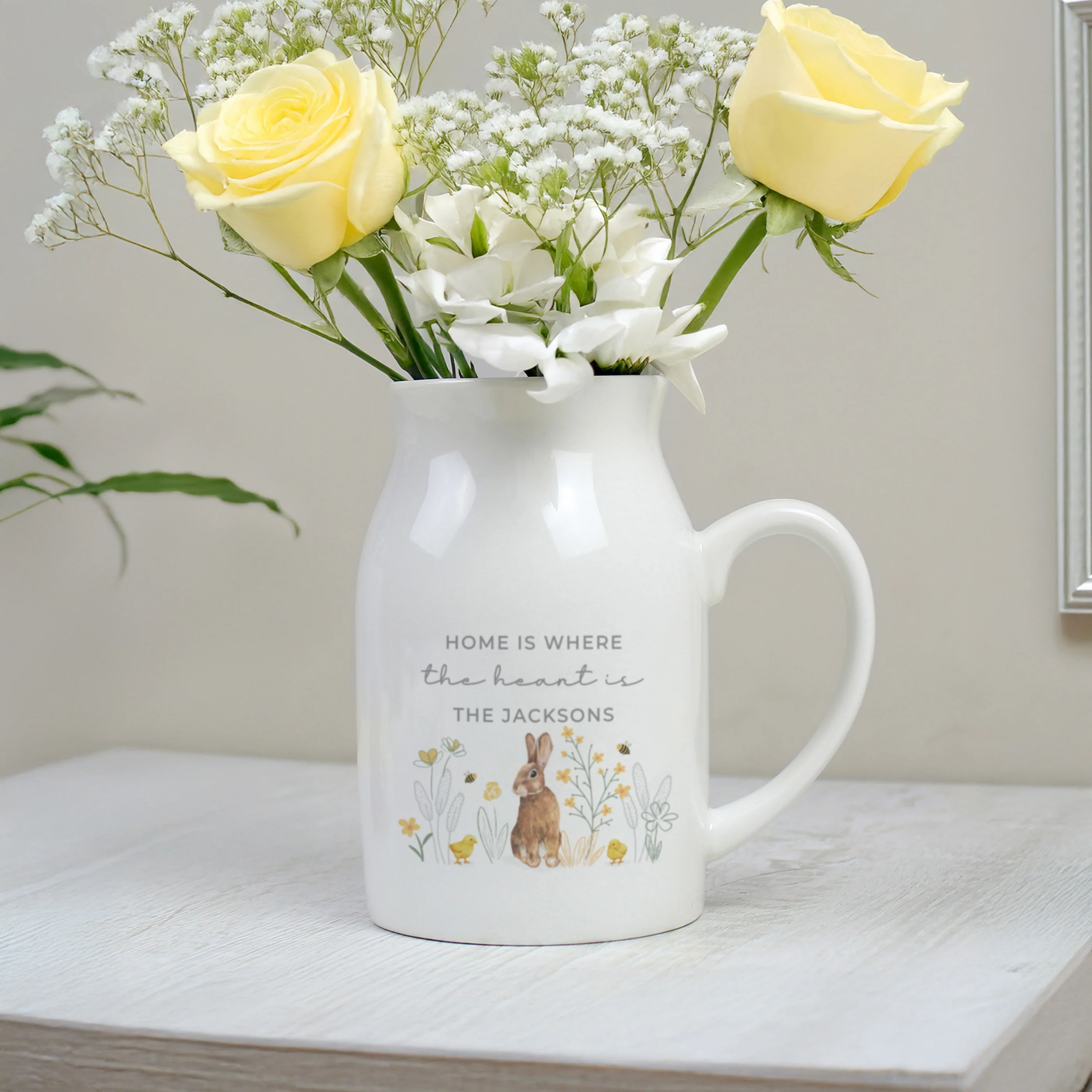 Personalised Spring Bunny Jug Vase - Image 6