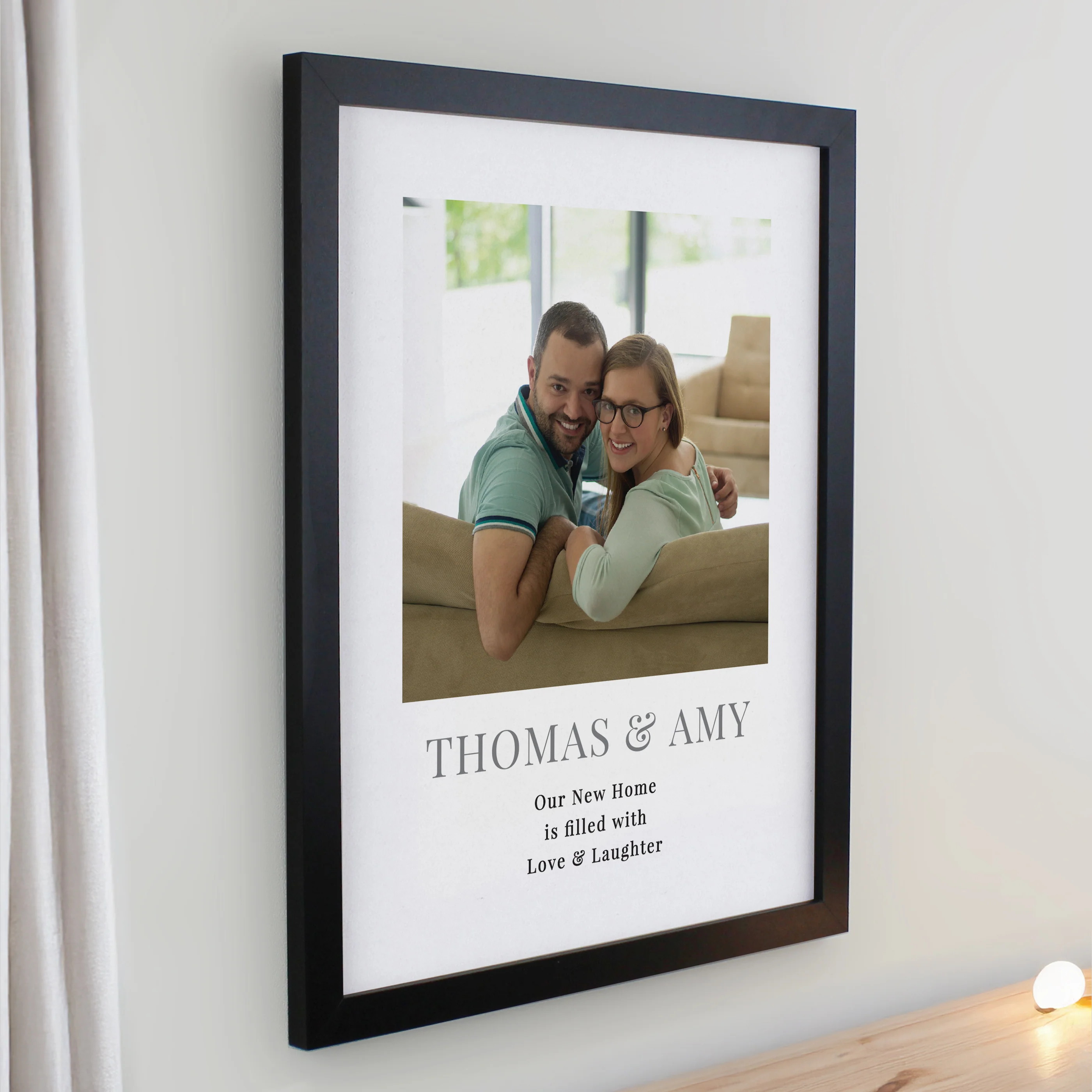 Personalised Square Photo Upload Black Poster Frame - Image 2