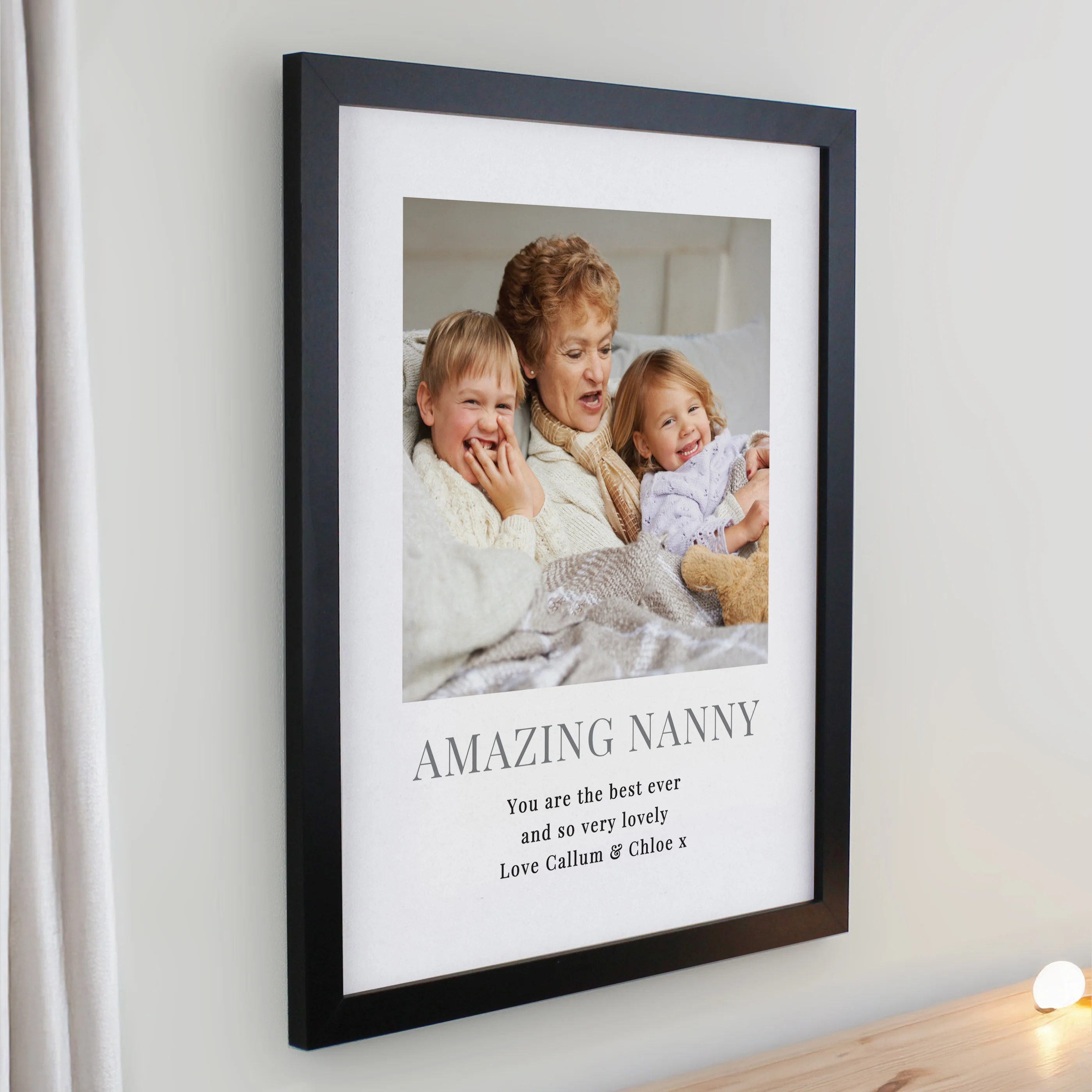 Personalised Square Photo Upload Black Poster Frame - Image 4