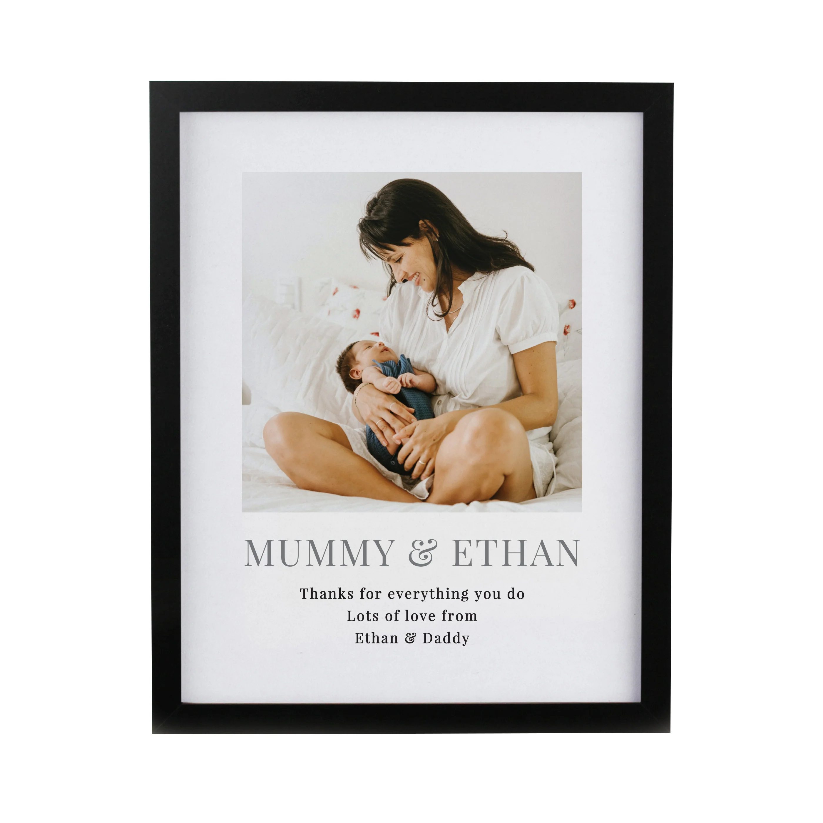 Personalised Square Photo Upload Black Poster Frame - Image 5