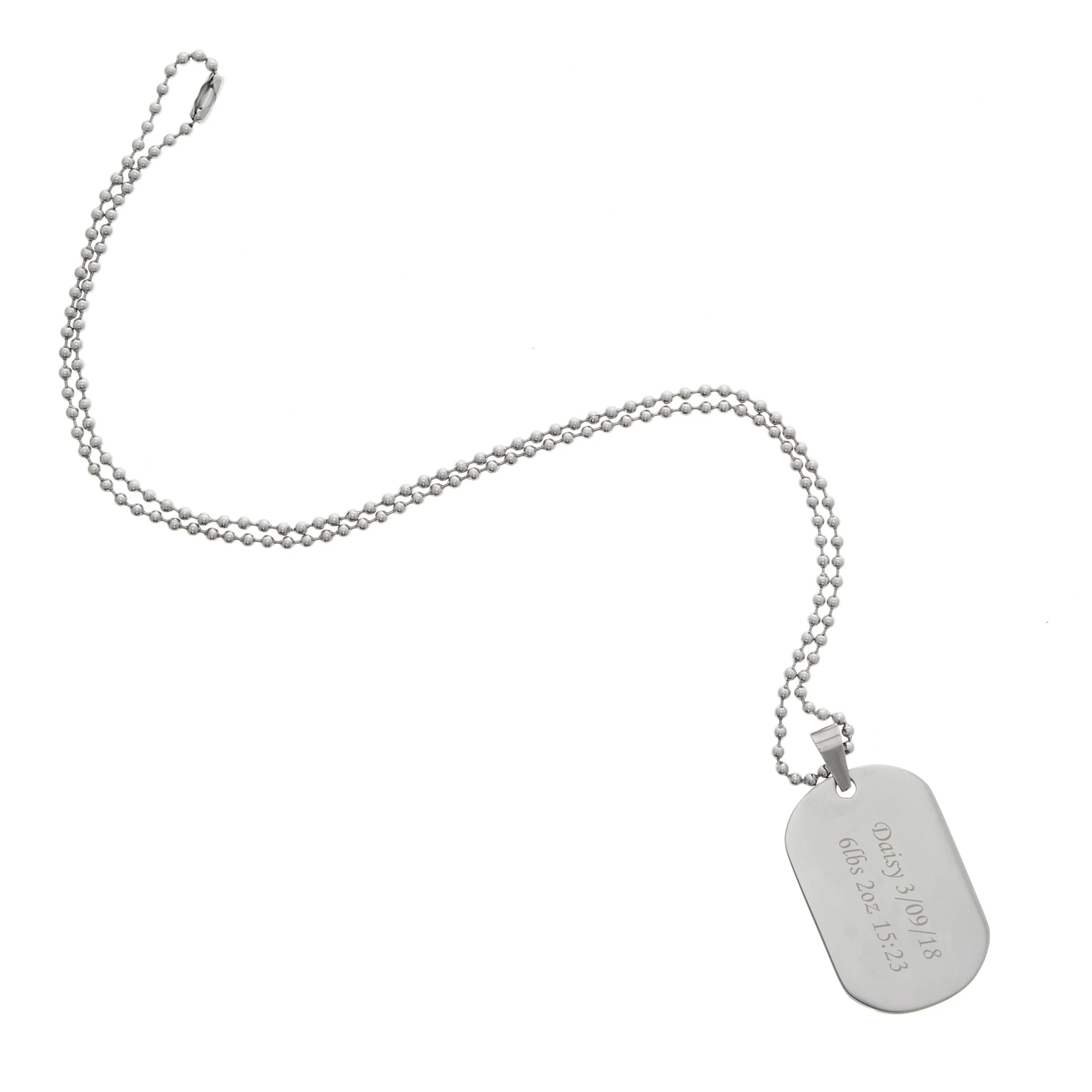Personalised Stainless Steel Dog Tag Necklace - Image 5