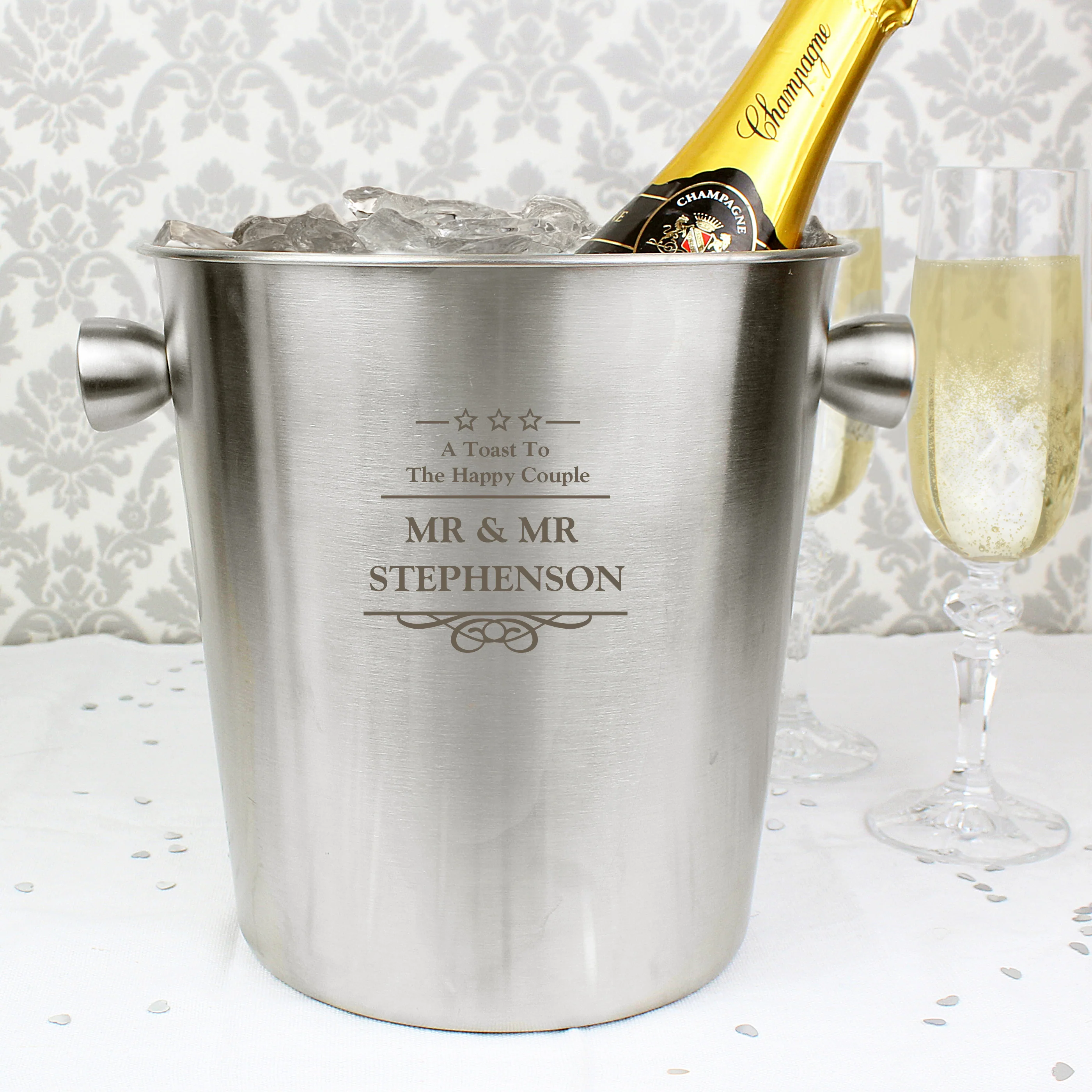 Personalised Stainless Steel Ice Bucket - Image 3