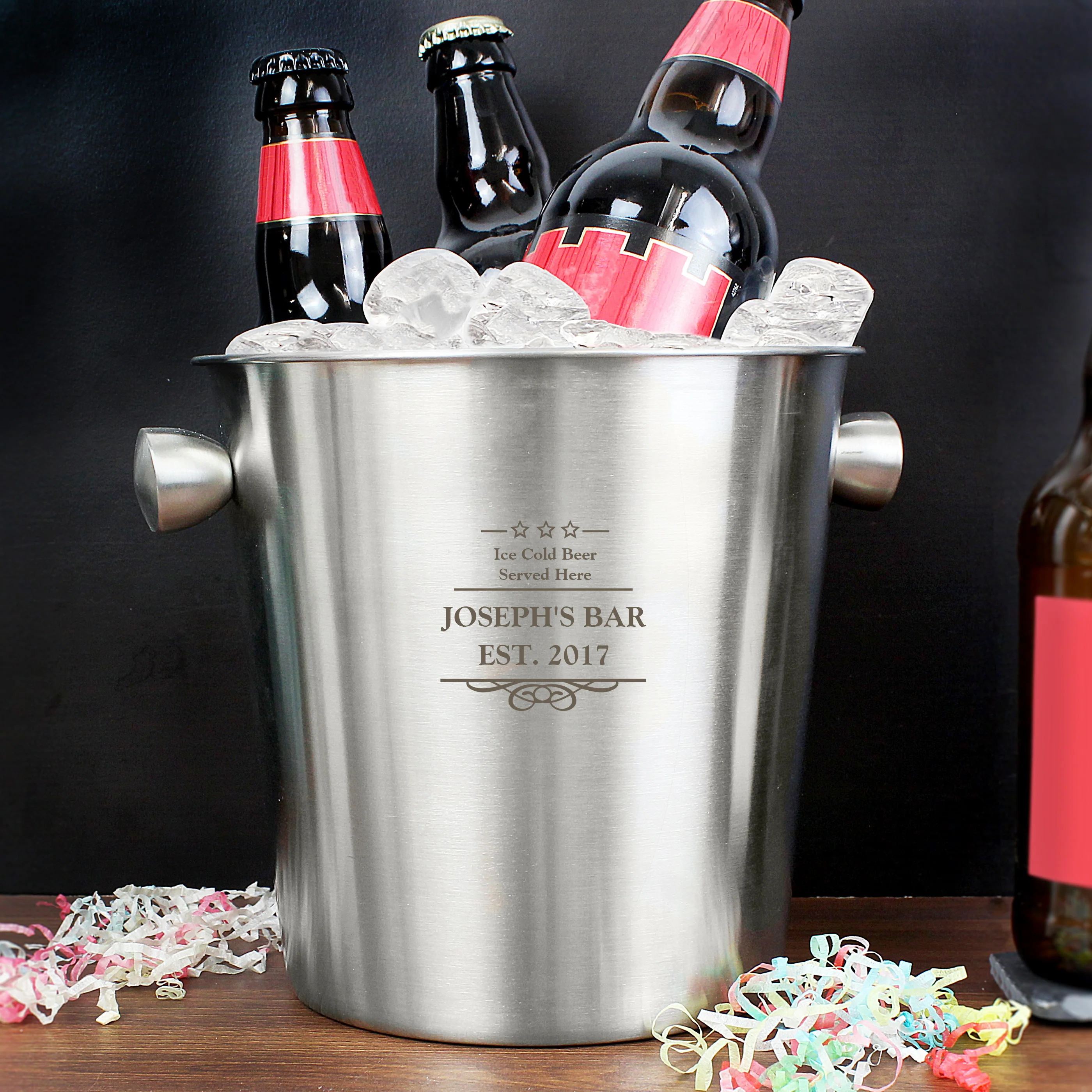 Personalised Stainless Steel Ice Bucket - Image 4