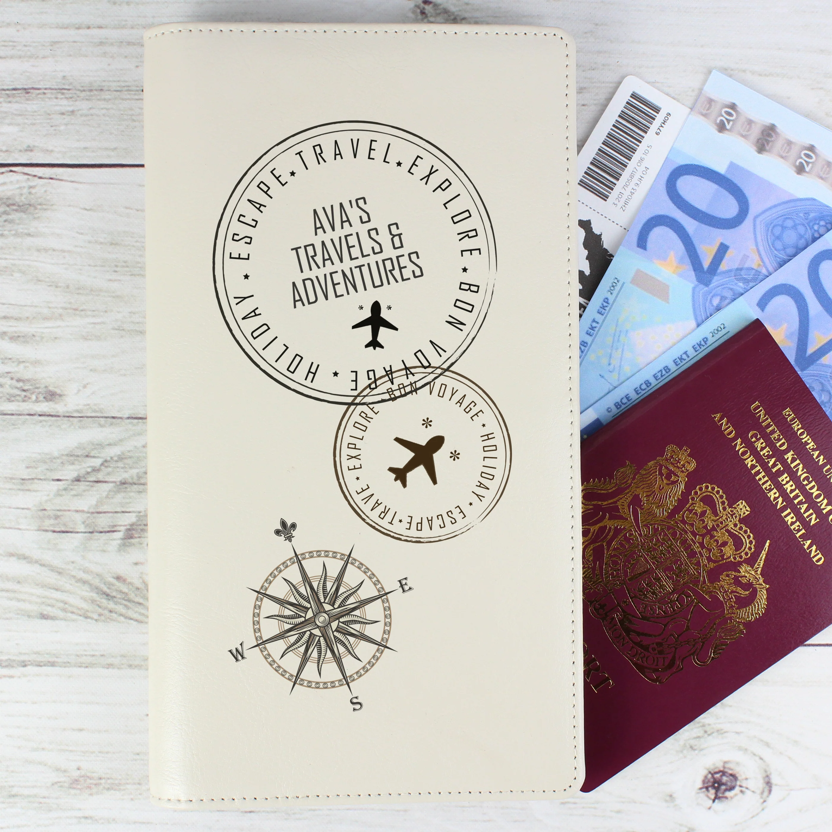 Personalised Stamp Travel Document Holder - Image 3