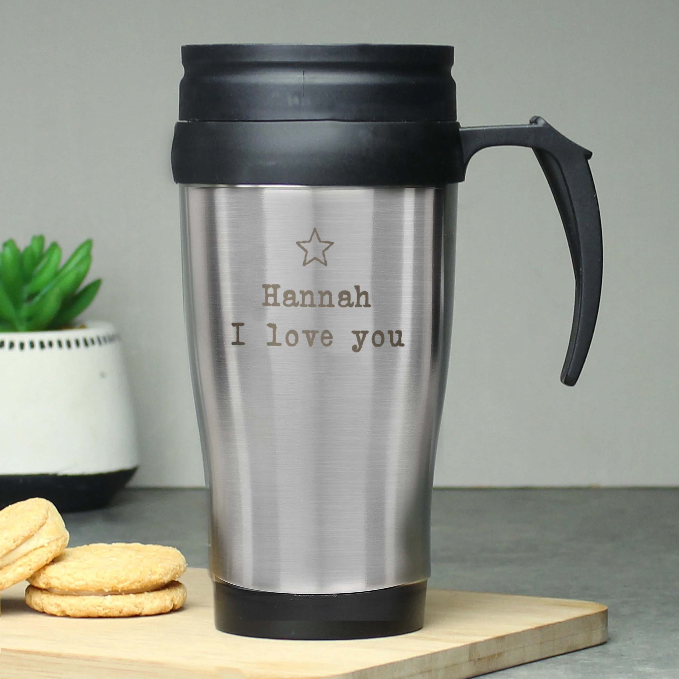 Personalised Star Metal Travel Mug - Image 3