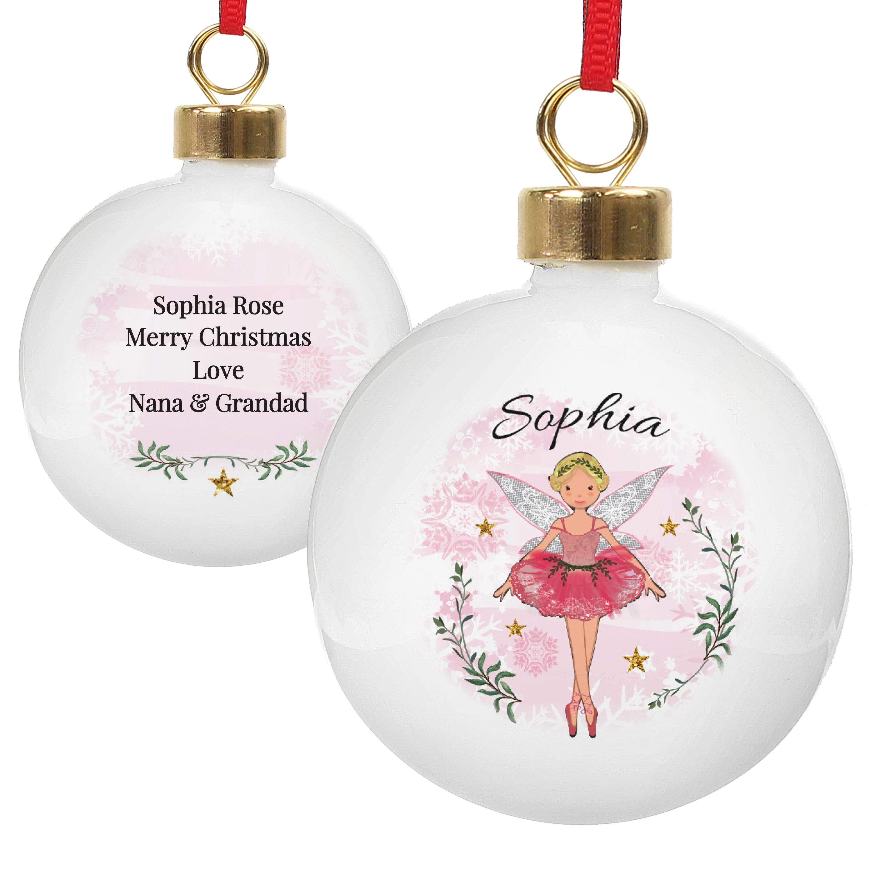 Personalised Sugar Plum Fairy Bauble - Image 2