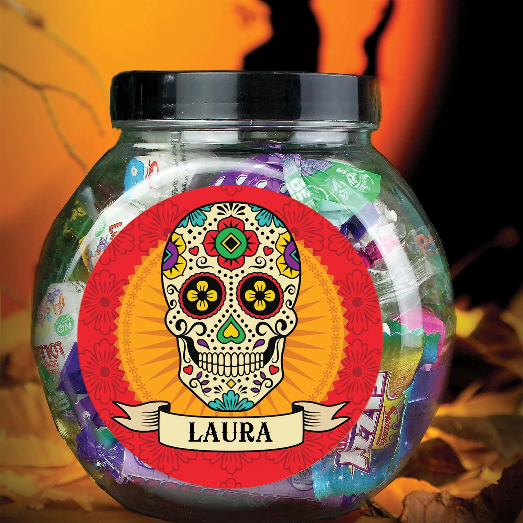 Personalised Sugar Skull Sweet Jar - Image 4