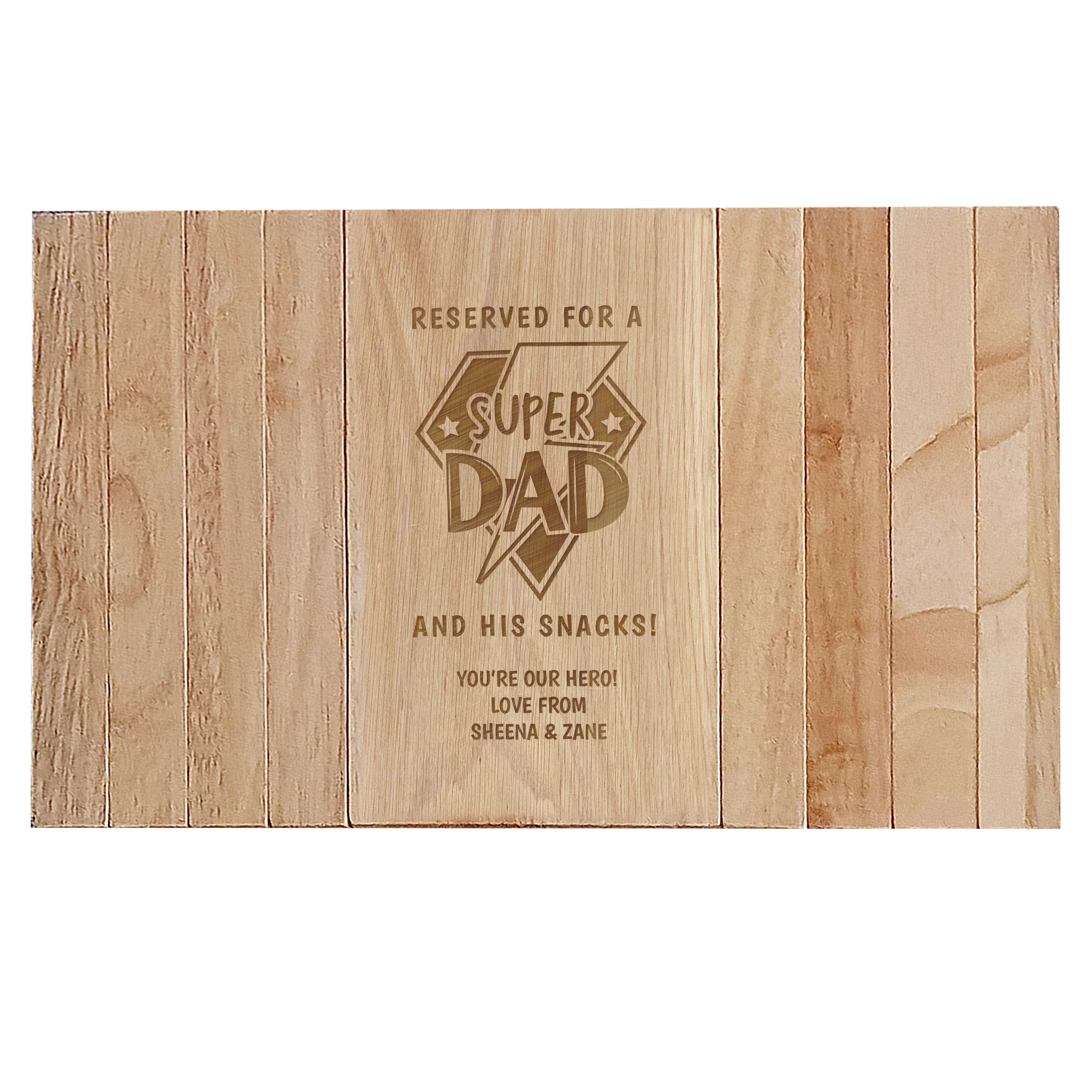 Personalised Super Dad Sofa Tray