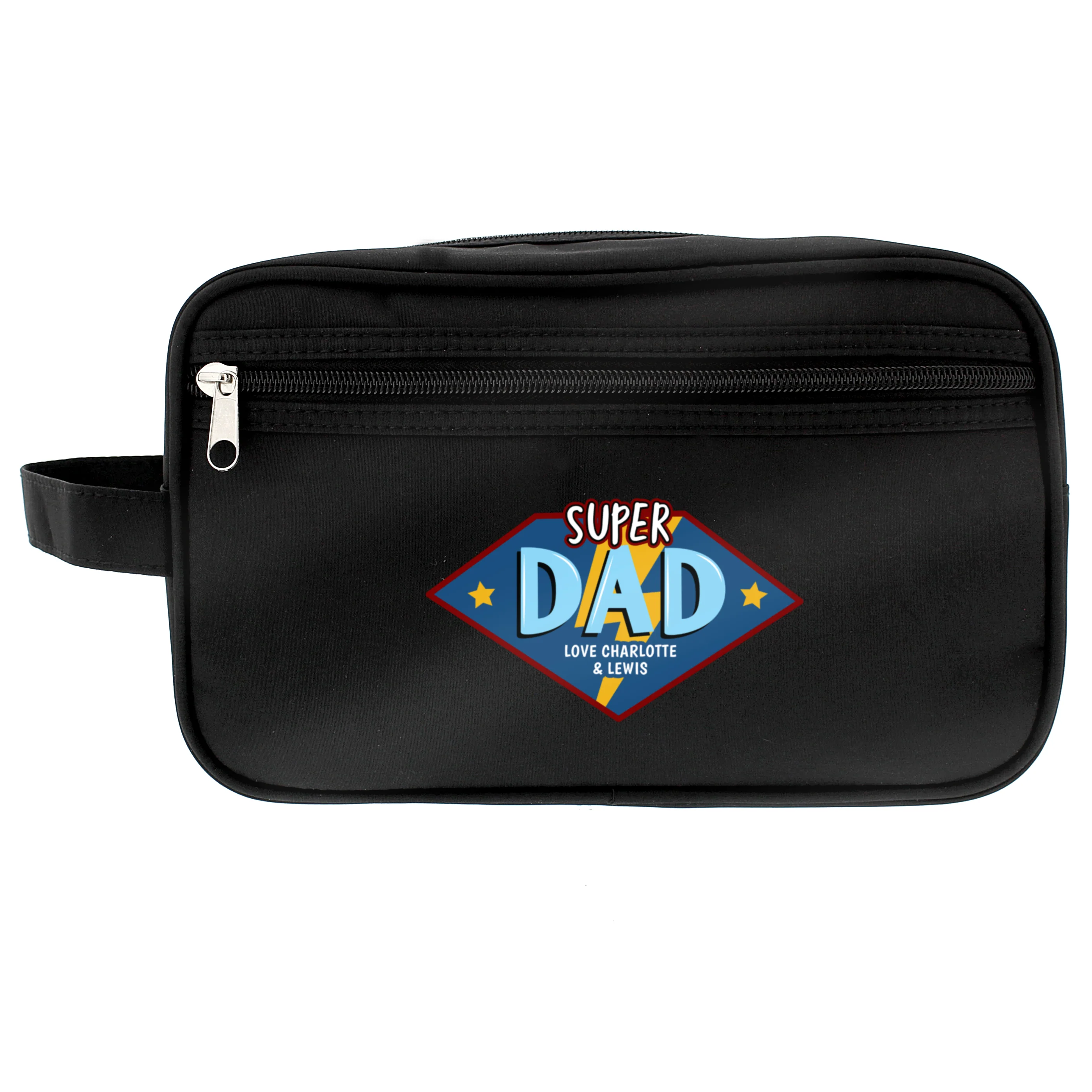Personalised Super Dad Toiletry Bag - Image 4