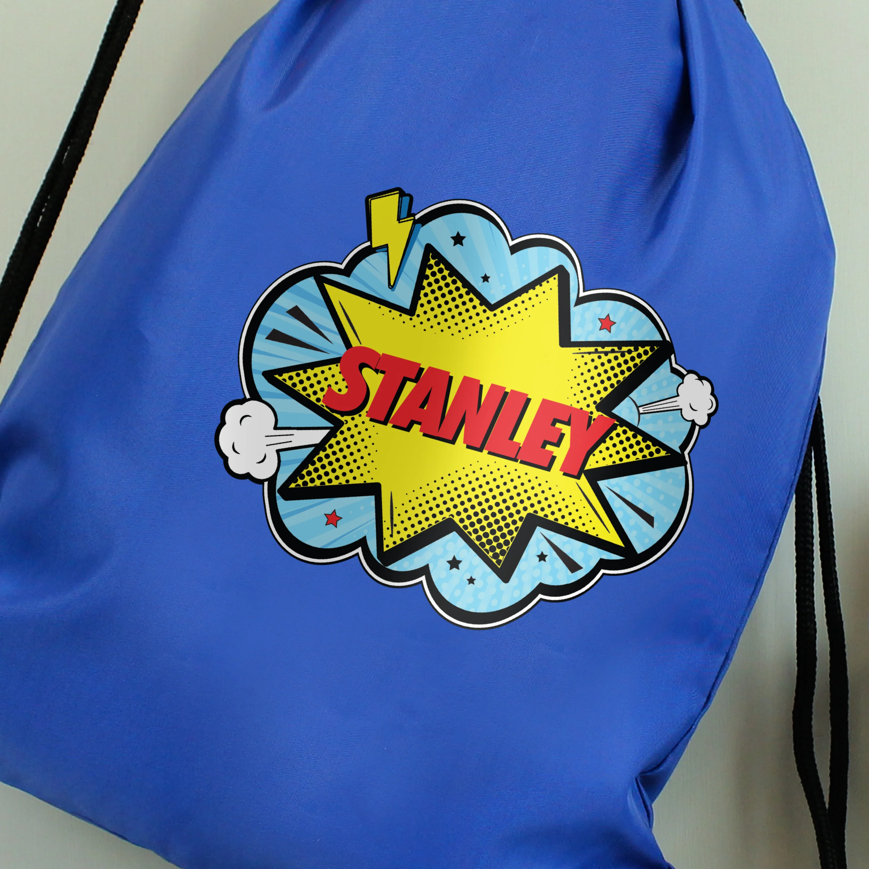 Personalised Super Hero Blue Kit Bag - Image 6